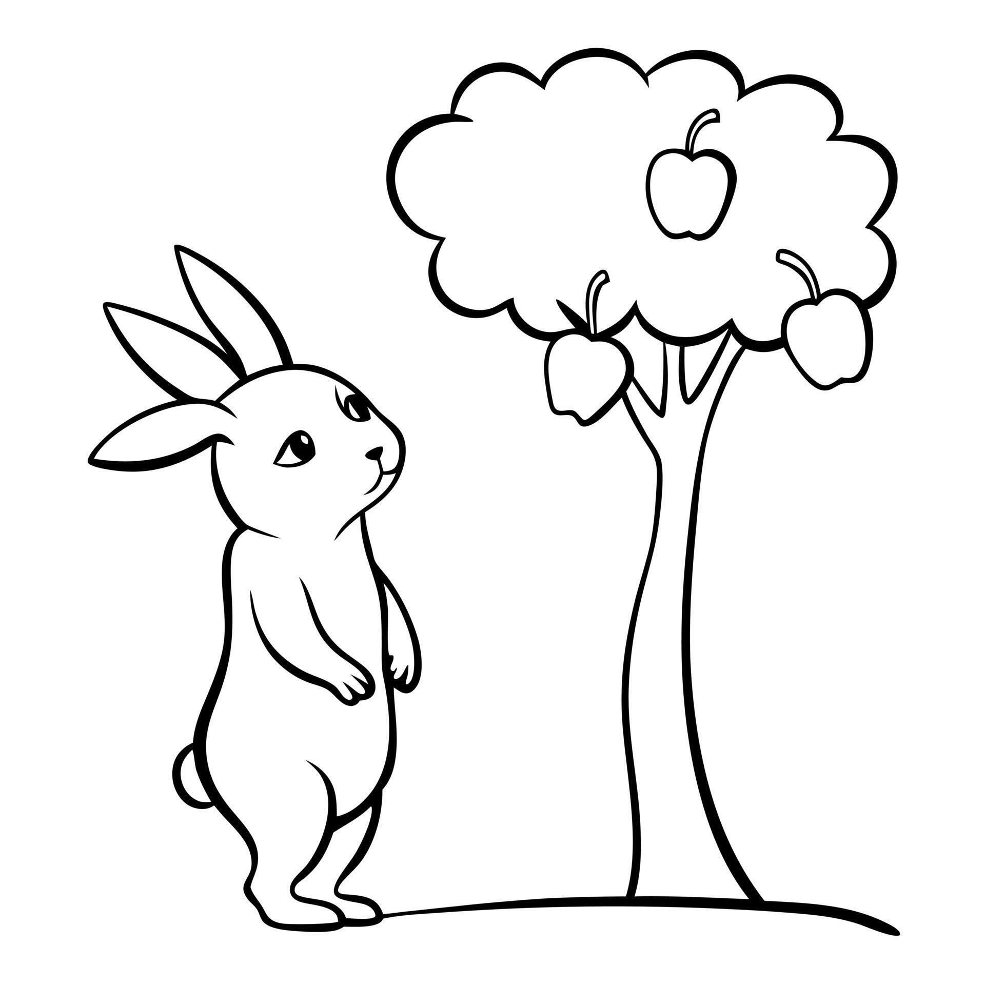 Wallpaper #sZy14pIBZHQxiYarjMHJ420 A Rabbit Couldnt Reach the Apples on the High Tree and Felt Sad