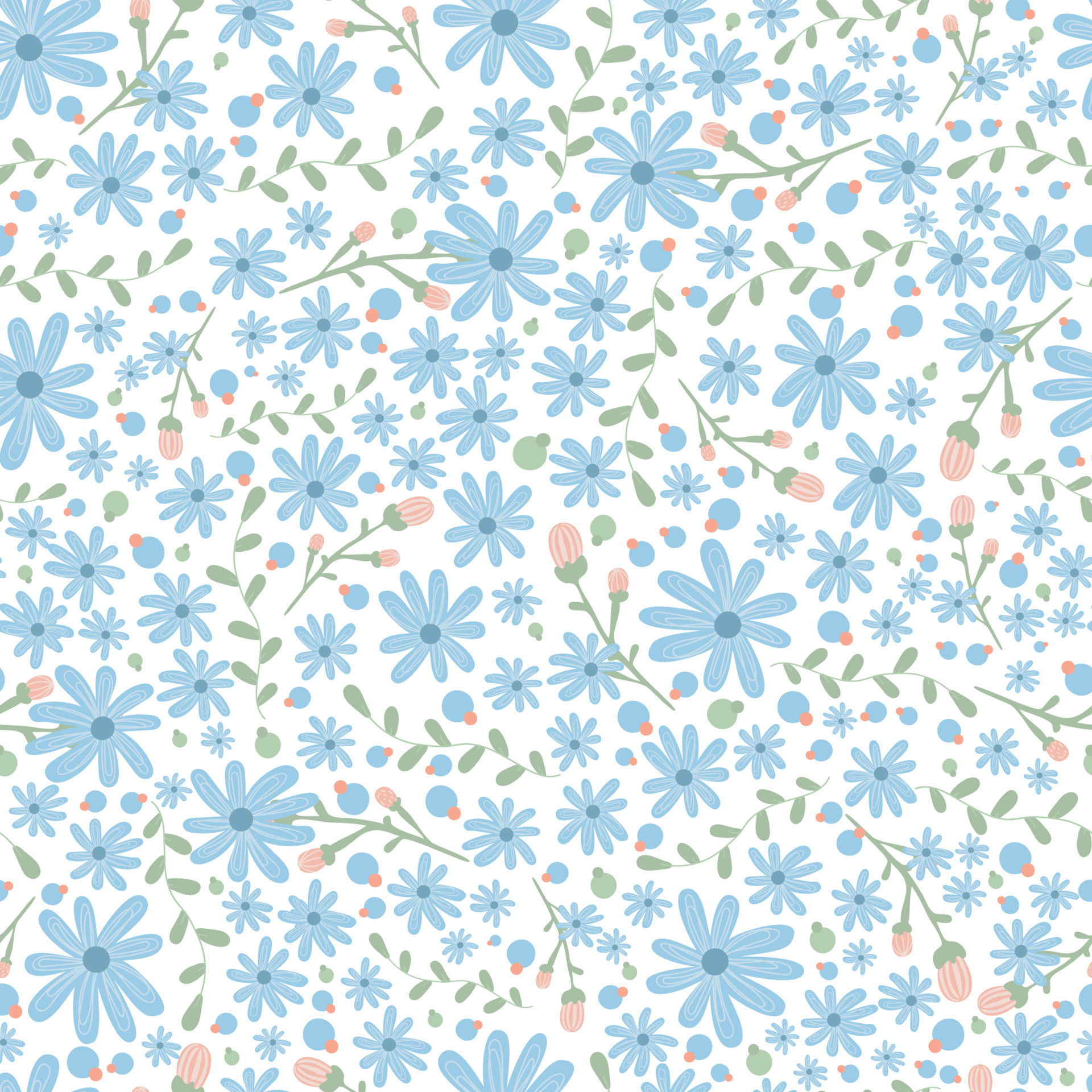 Wallpaper #4GdP9JIBSpphPi3-k3mn3 Floral Pattern Pretty Flowers on White Background Printing with Small