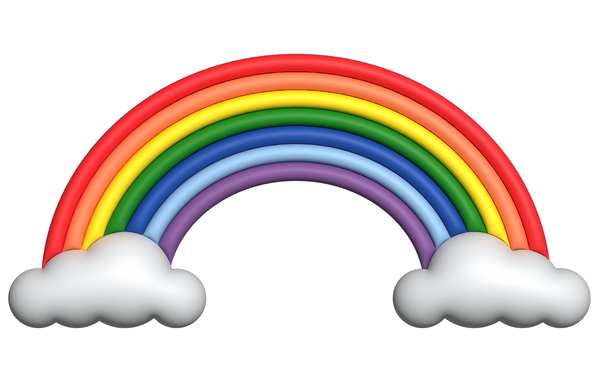 Wallpaper #_2eP9ZIBSpphPi3-1n_c407 3D Colorful Rainbow with Clouds Realistic Design Art for Element