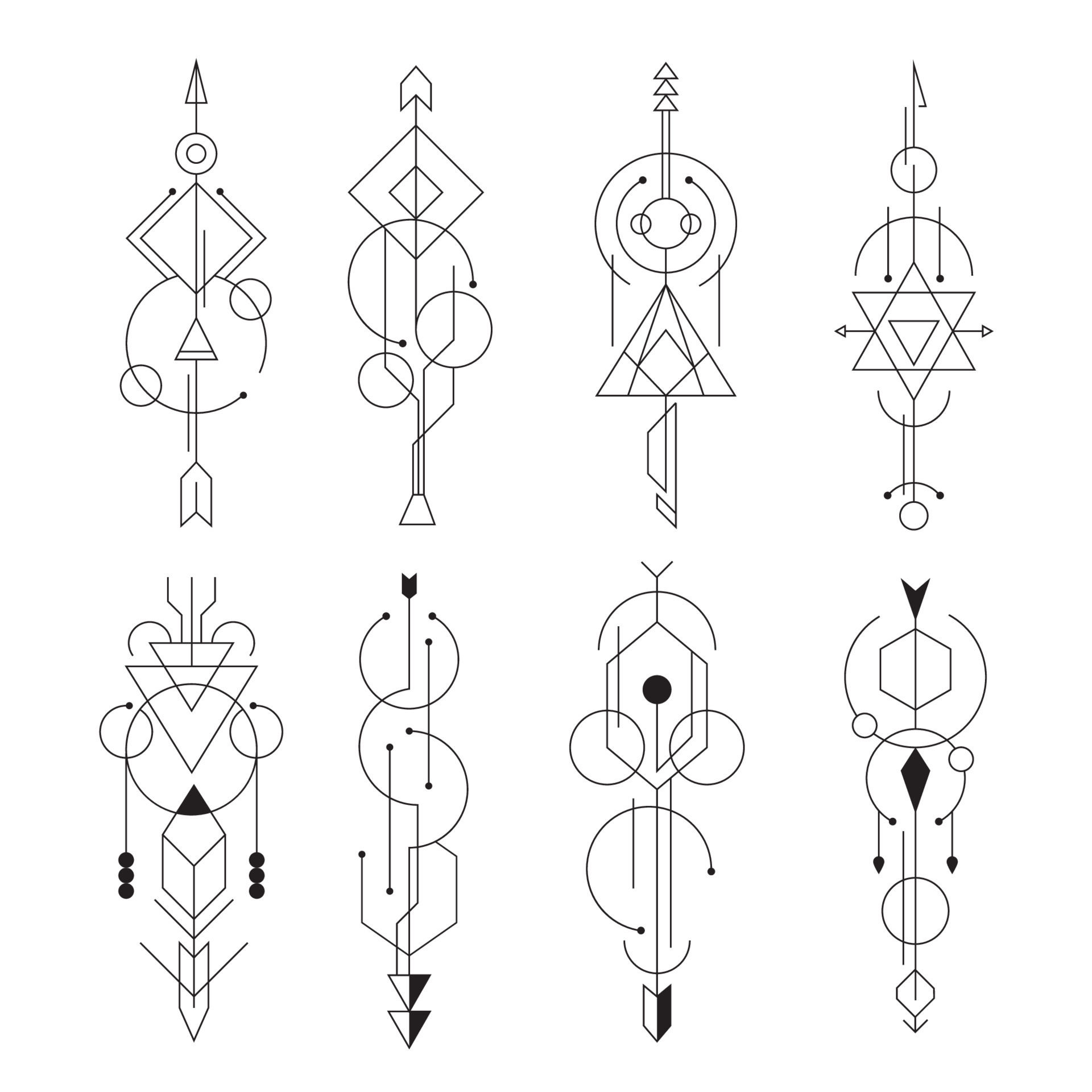 Wallpaper #QWeX9JIBSpphPi3-SXul343 Geometric Minimalist Tattoo 10511160 Vector Art at Vecteezy