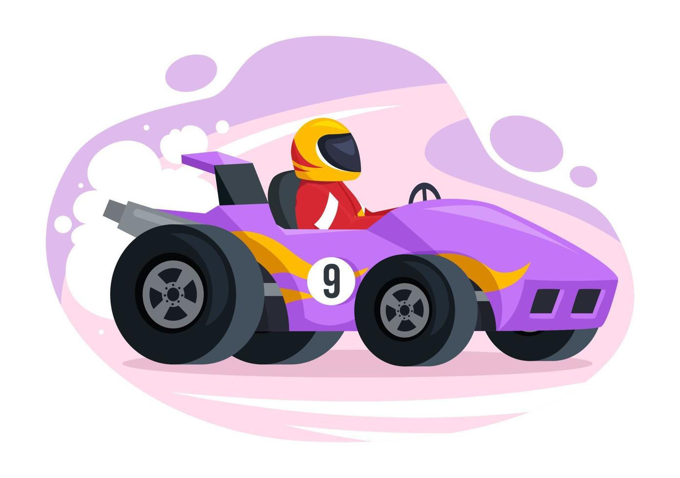 Wallpaper #uGiFH5MBSpphPi3-zCtv89 Formula Racing Sport Car Reach on Race Circuit the Finish Line Cartoon