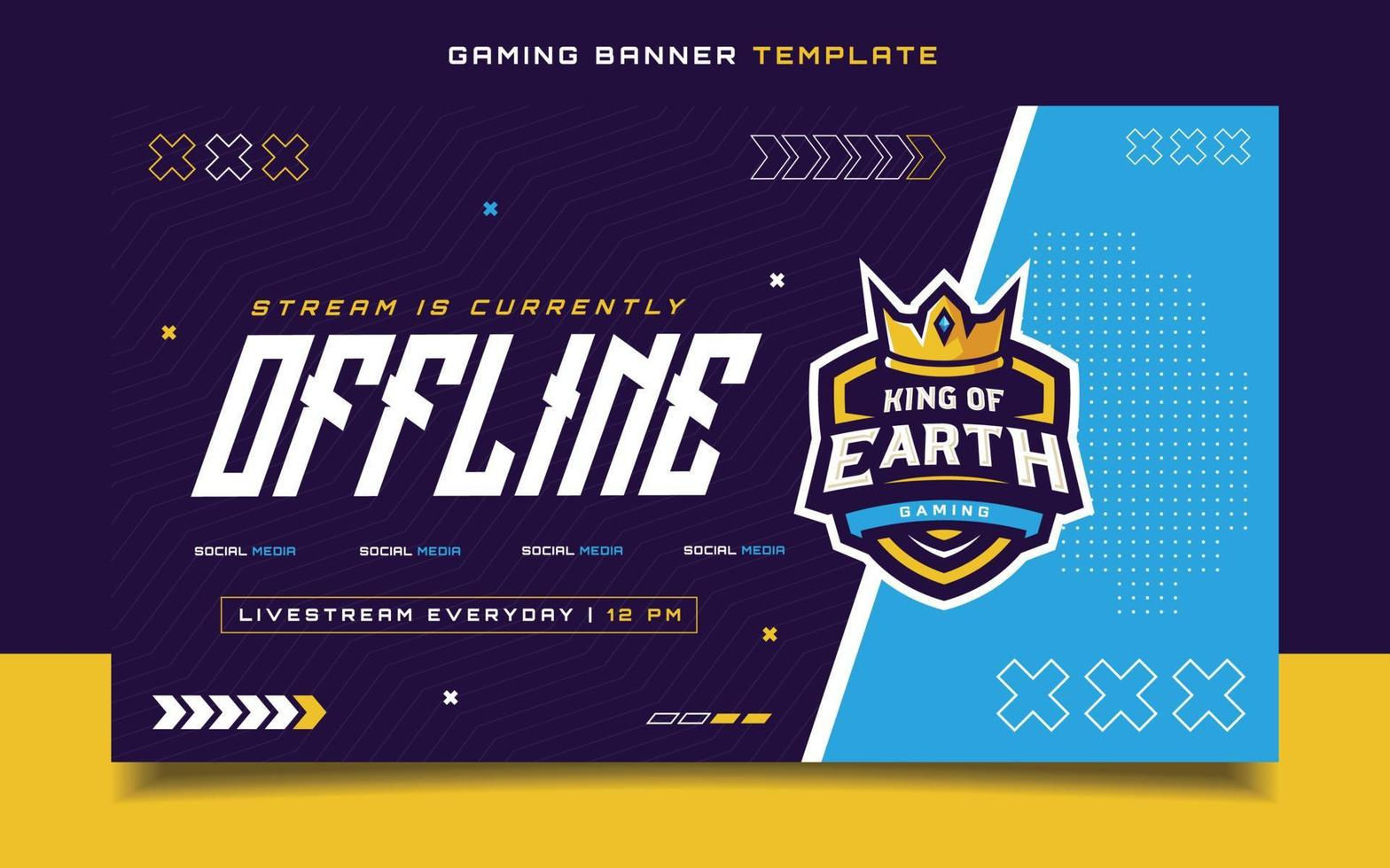 Wallpaper #mR0LLpMBlOZrFDOkA9Id250 Stream Offline Gaming Banner Template with Logo for Social Media Flyer