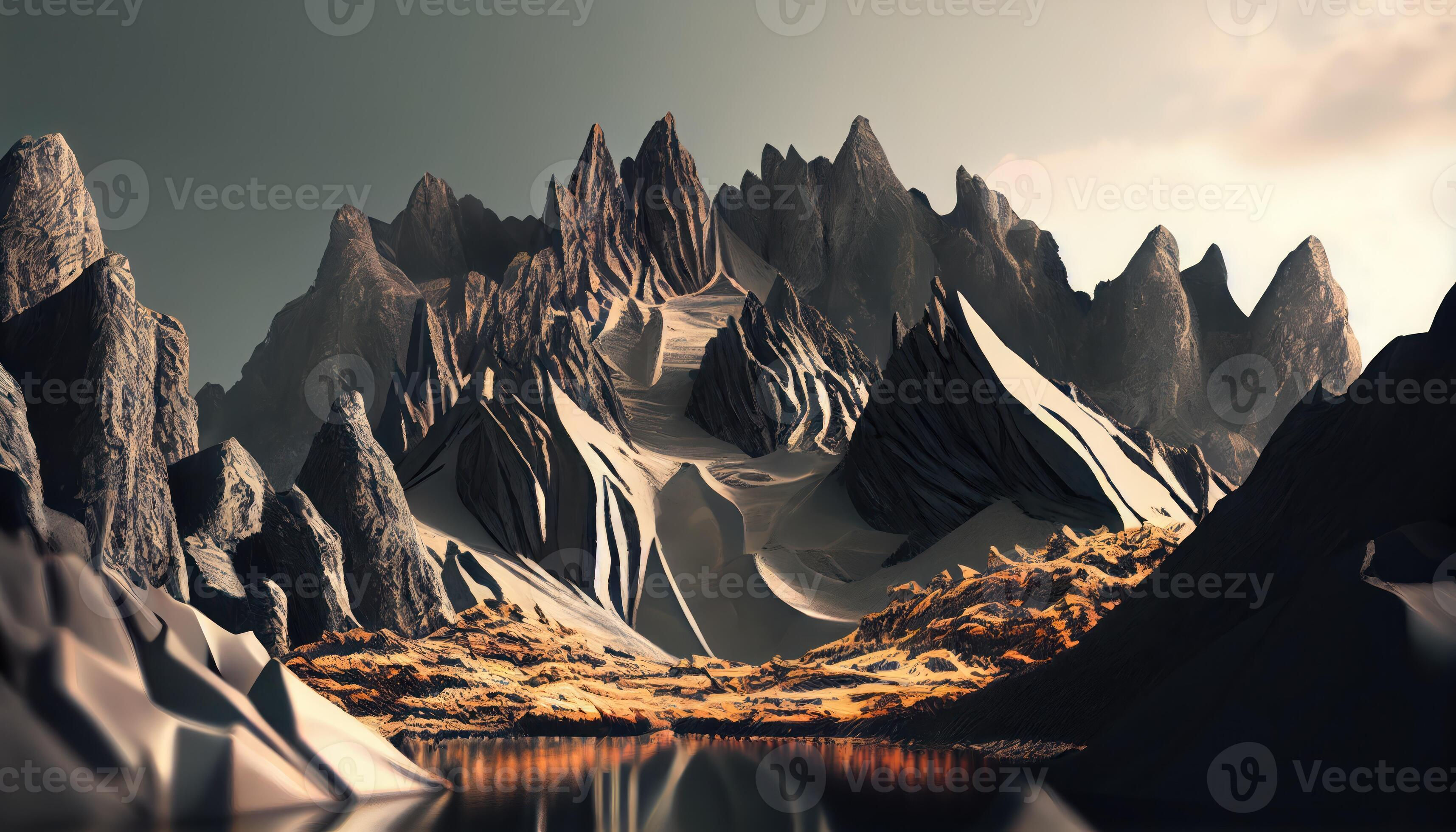 Wallpaper #s-9ES5MBMN-XEVvVNzoH75 Abstract Panoramic Background with Rocky Mountains Terrain Wallpaper