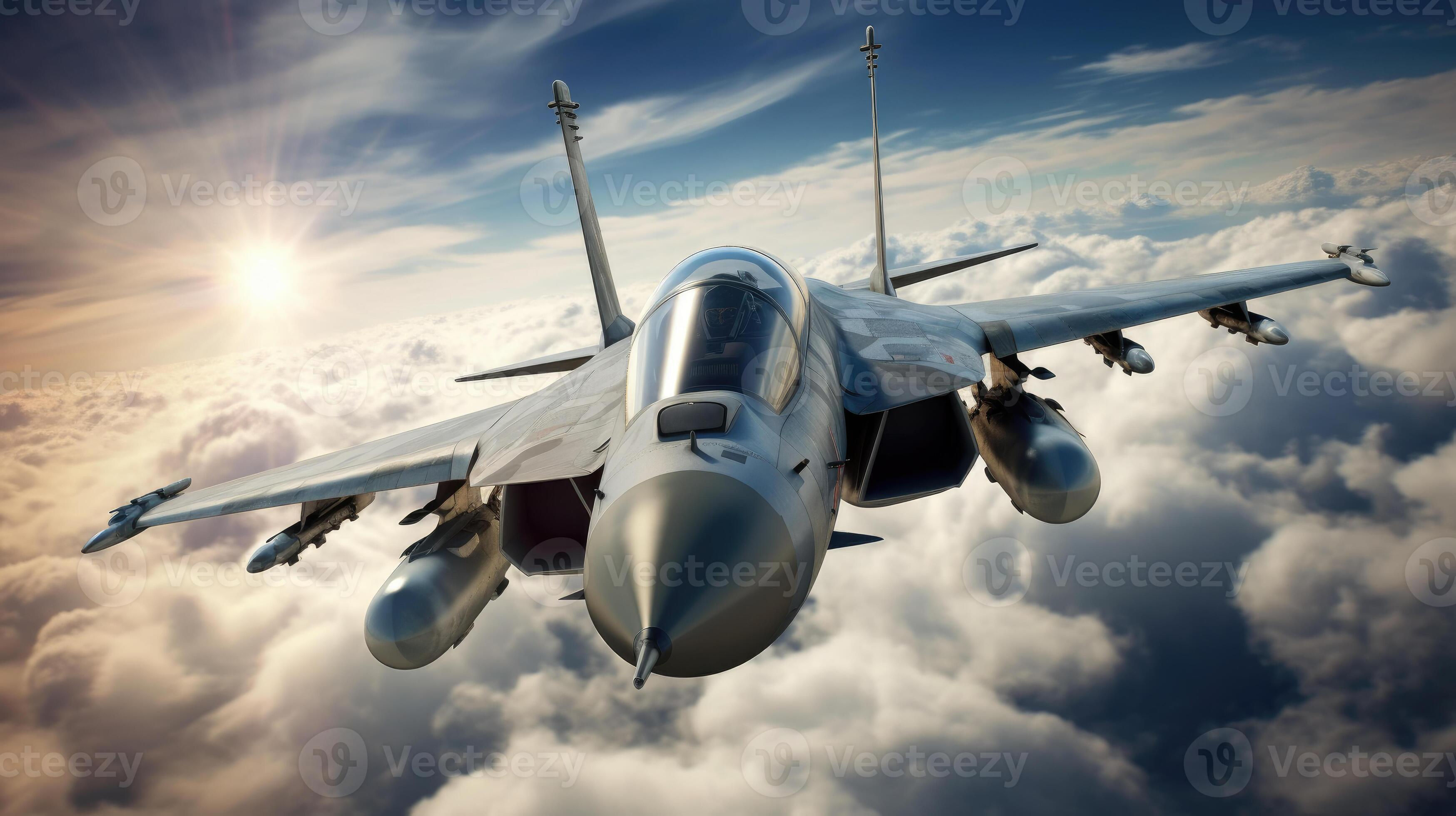 Wallpaper #uGcECpMBSpphPi3-SdKw0 A Military Image of a Fighter Jet Soaring Through the Clouds Intense