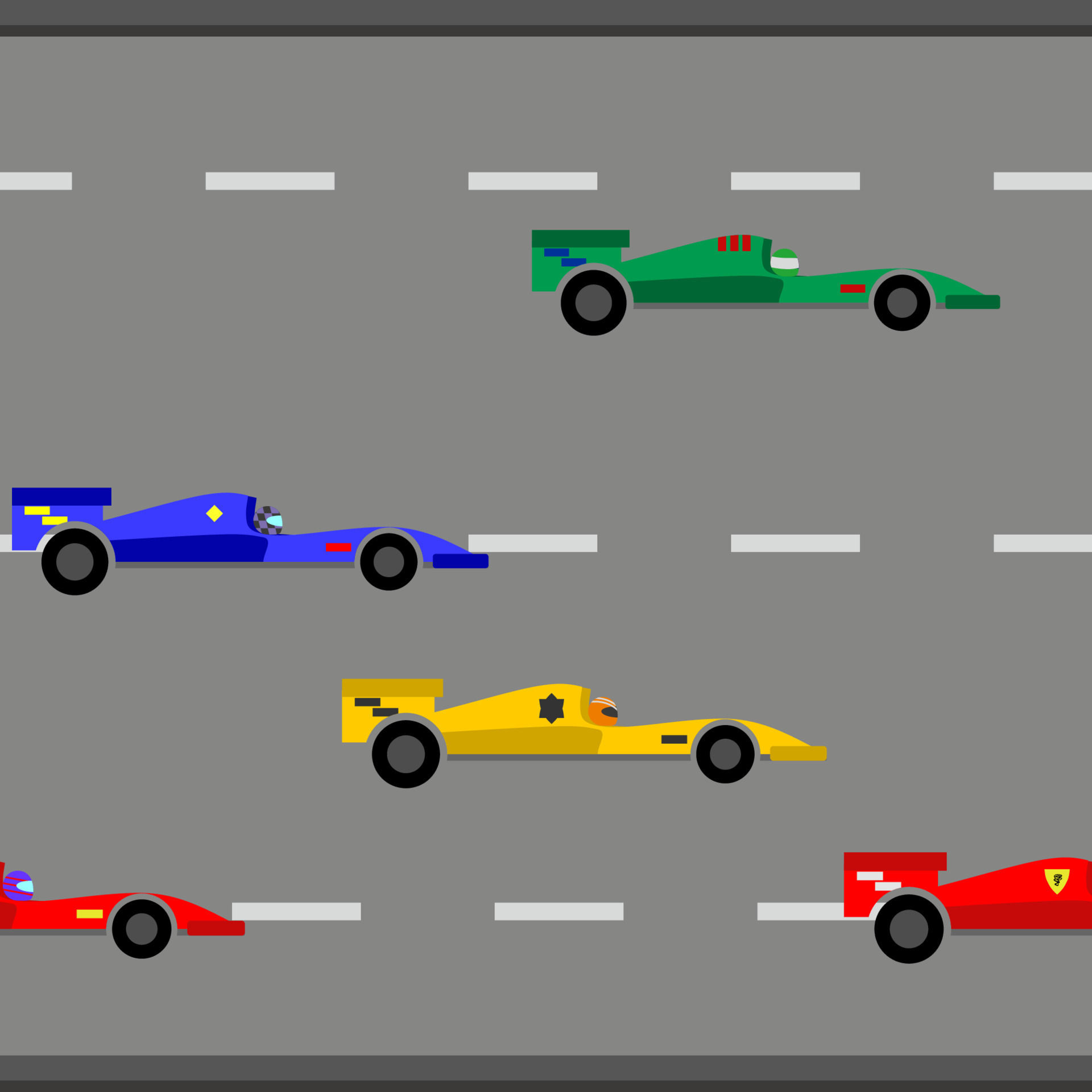 Wallpaper #JM_wOpMBOBUYluQY5LrR277 Vector Kids Cute Racing Car Seamless Pattern for Printing on Fabric