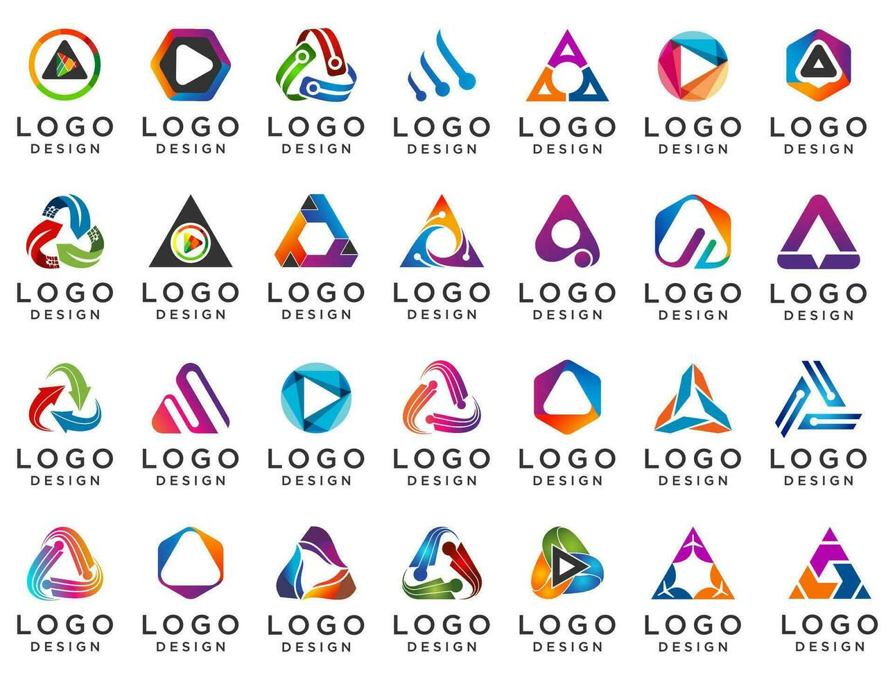 Wallpaper #G2f0-ZIBSpphPi3-oo8n16 Abstract Triangle Logo Vector Icon Set Abstract Triangle Logo and App