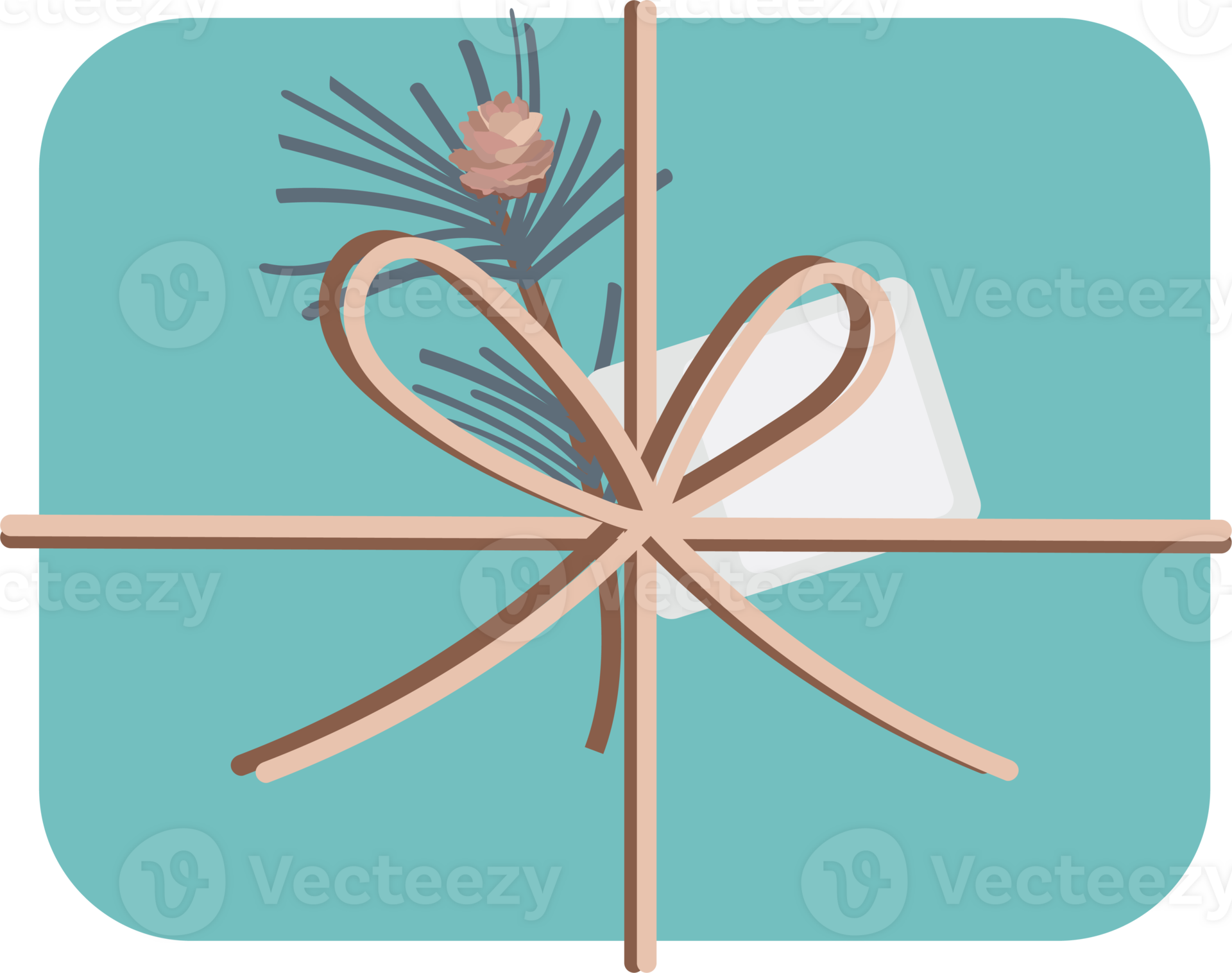 Wallpaper #VRzmQJMB8JfcLg2JG_e-227 Christmas Green Gift Box Top View Diy Present Box with Foto Pinecone