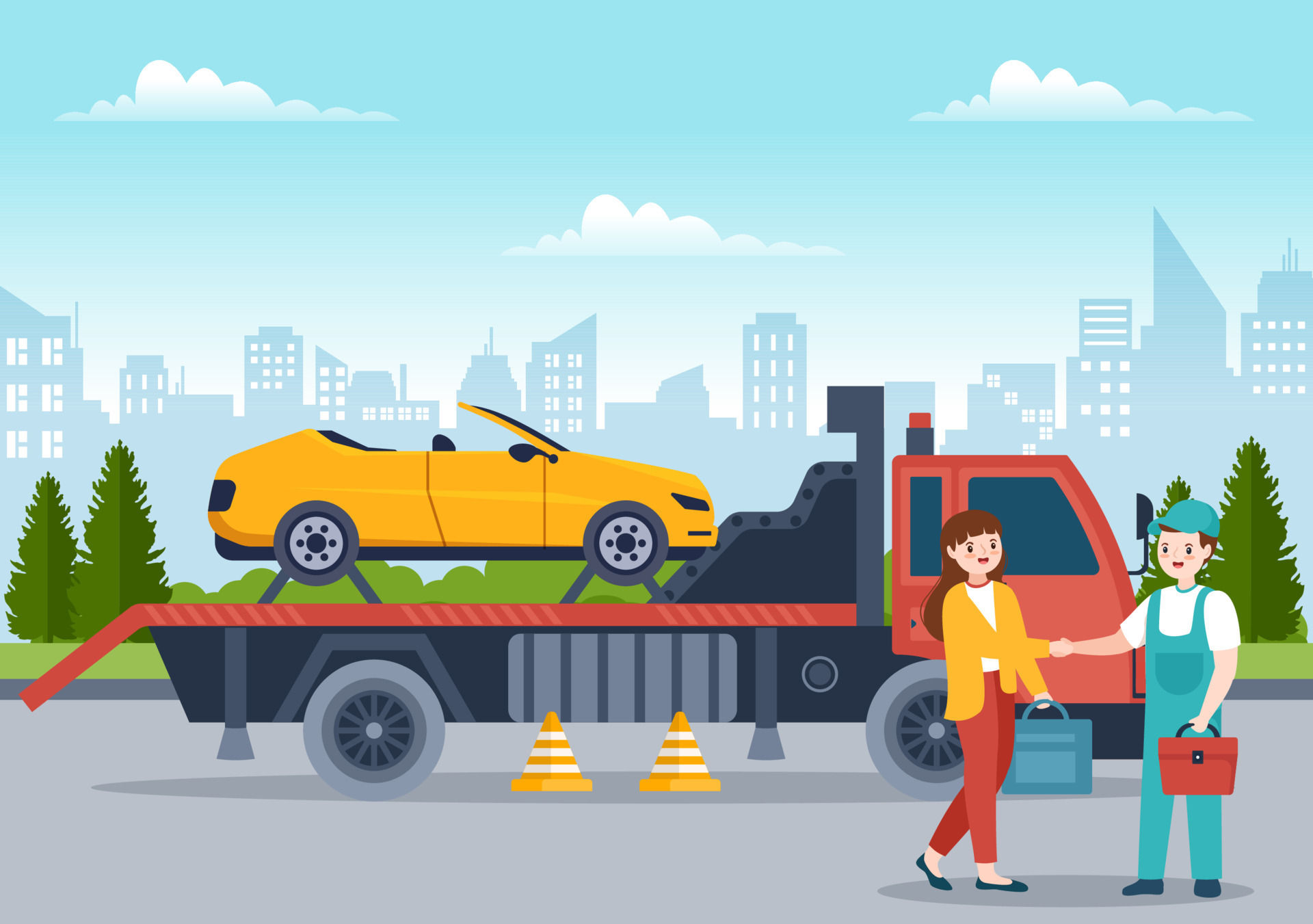 Wallpaper #HWcK_pIBSpphPi3-ZJ54337 Auto Towing Car Using a Truck with Roadside Assistance Service in