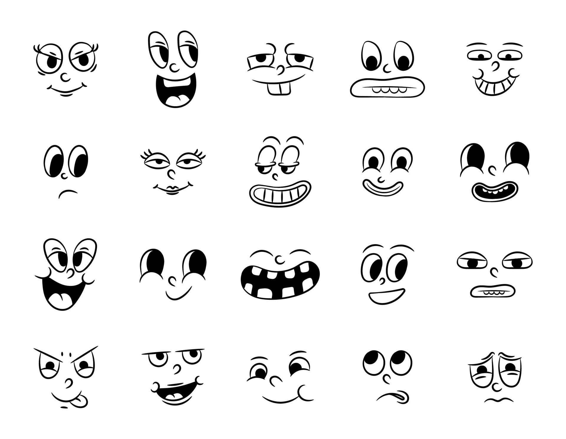 Wallpaper #PGiaG5MBSpphPi3-TiDb7 Collection of Old Retro Traditional Cartoon Animation Vintage Faces of