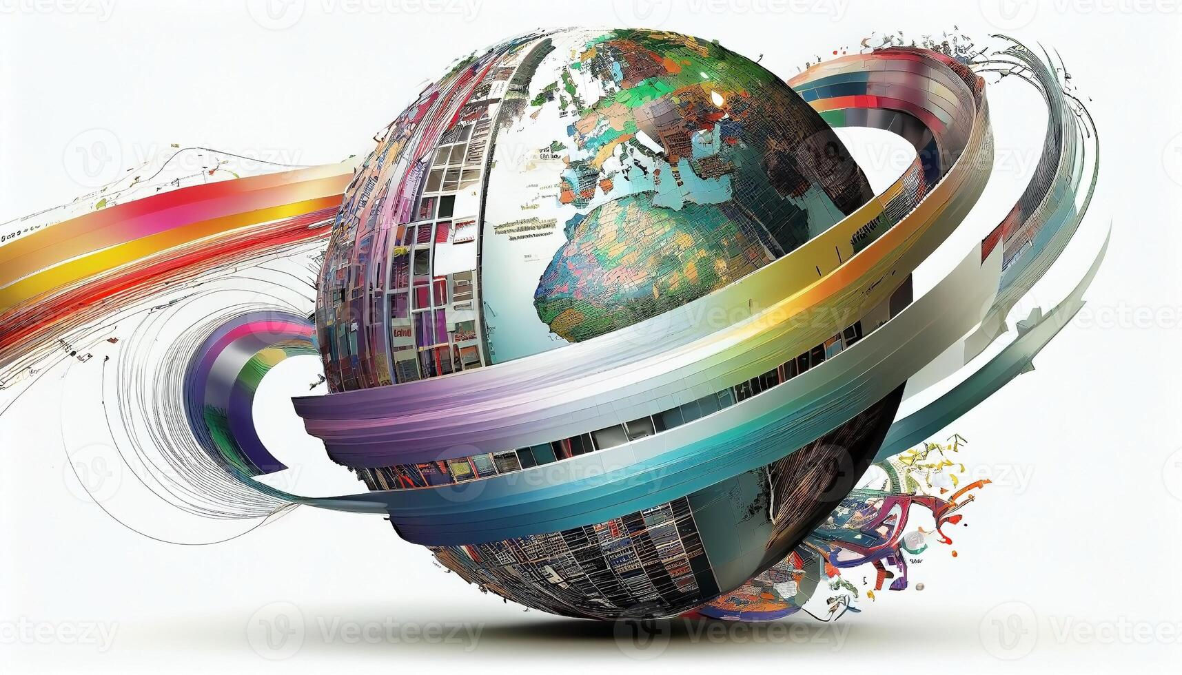 Wallpaper #BGcT6pIBSpphPi3-TUVE0 Abstract Globe Background Illustration Design Artworkearth Globe Art
