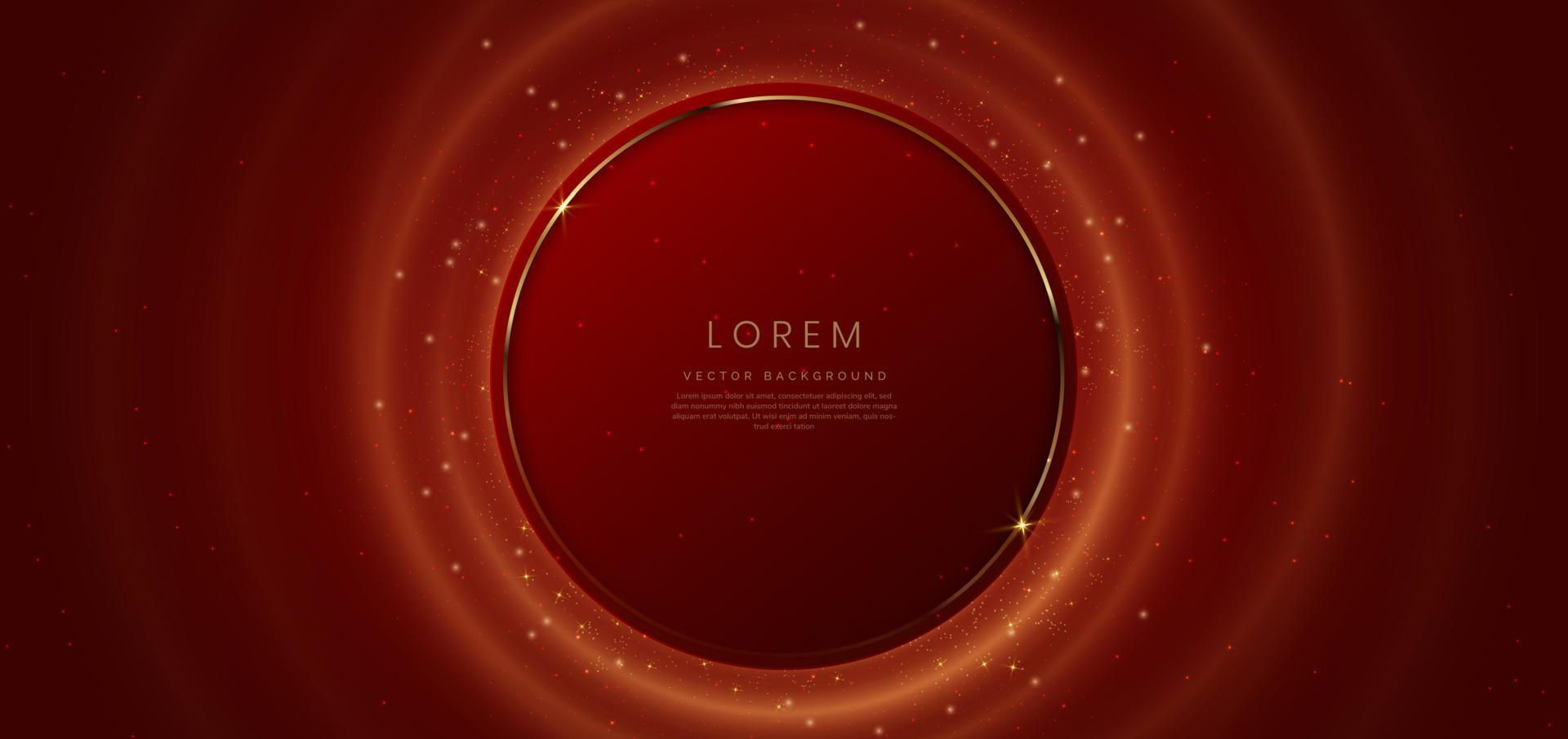 Wallpaper #nOp8V5MBlwTYPL186RF169 Gold Circle Frame Luxury on Red Elegant Background with Lighting Effect