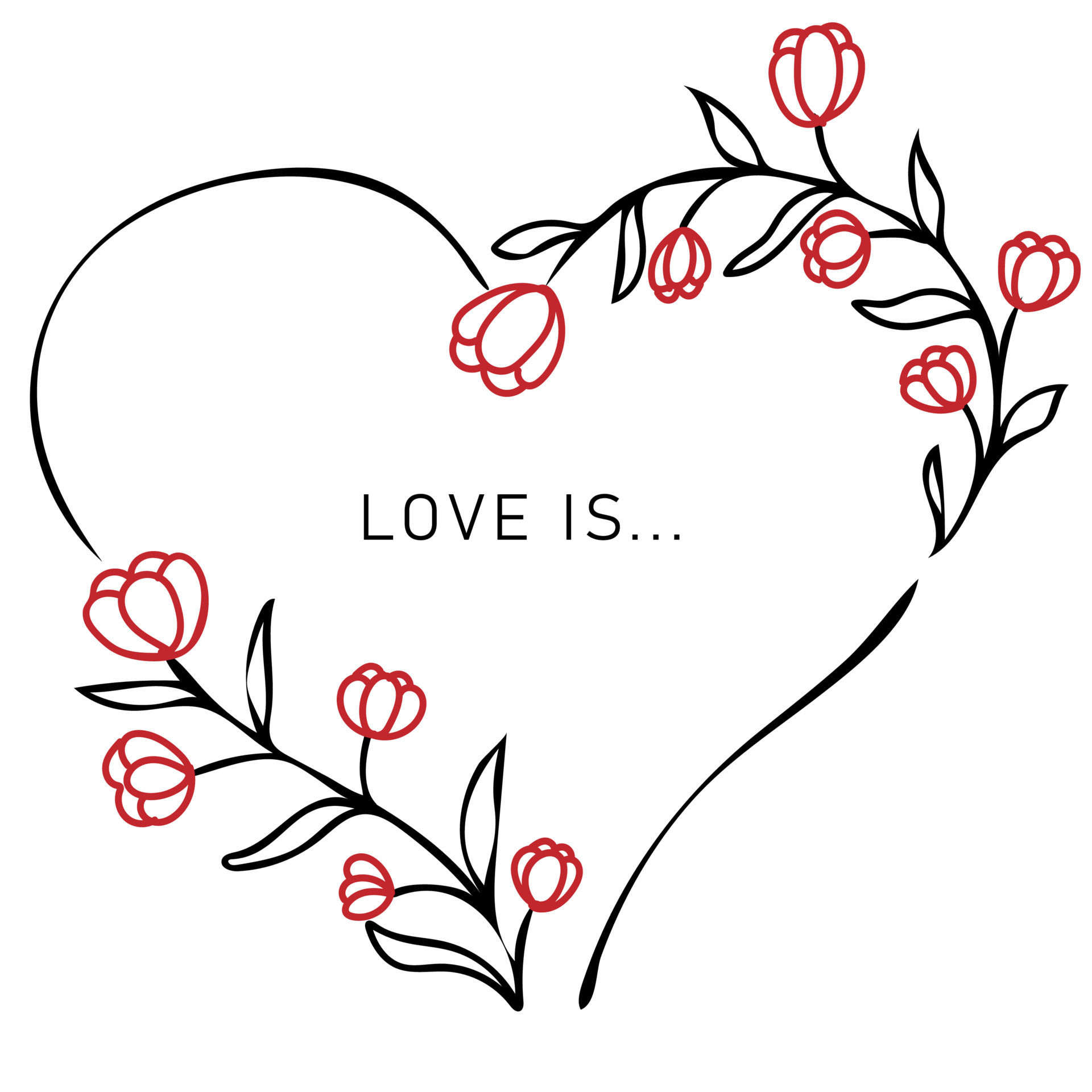 Wallpaper #Tmd395IBSpphPi3-tobx398 Love is Floral Heart Shape Frame Design 16125375 Vector Art at Vecteezy
