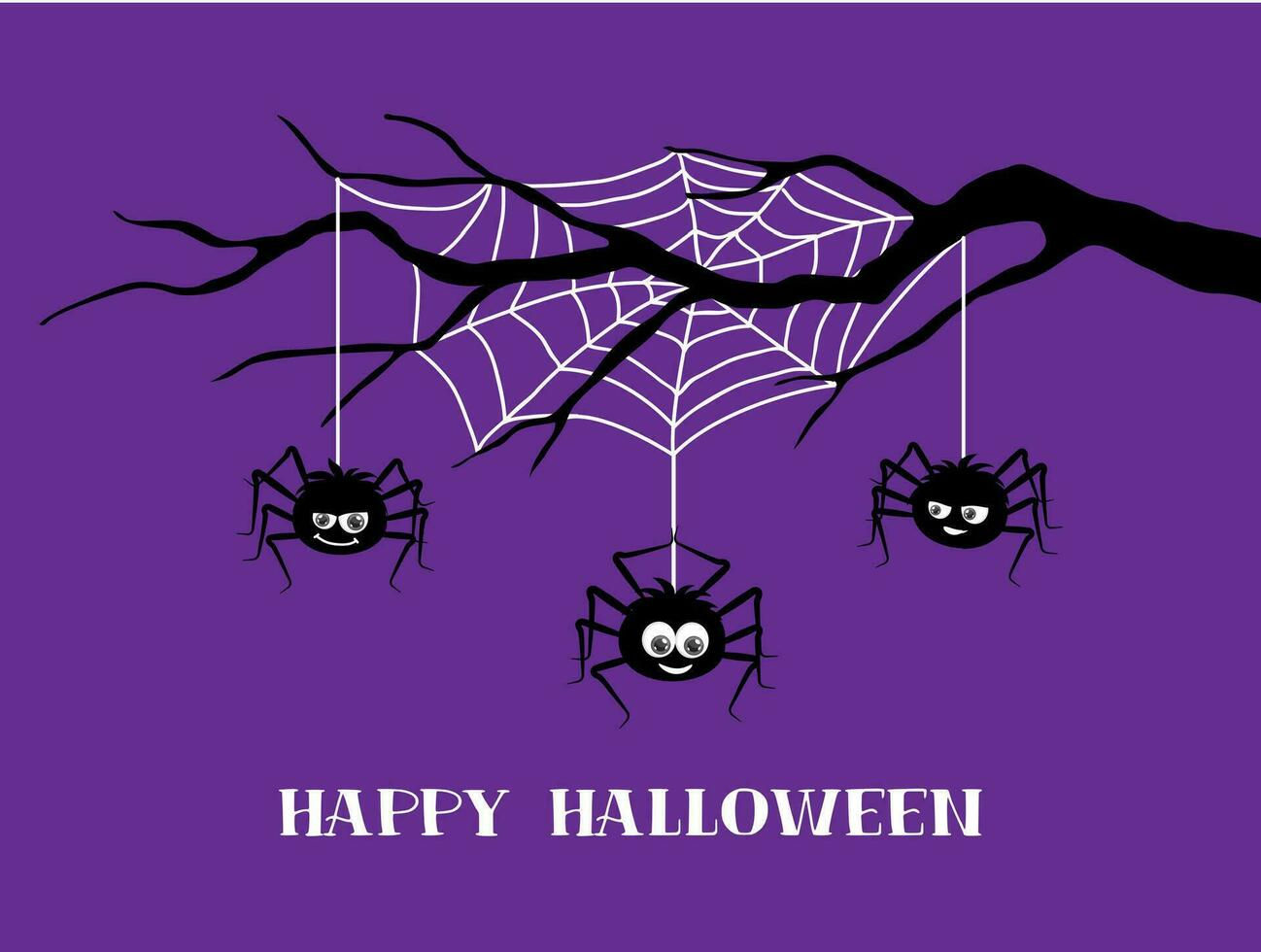 Wallpaper #tWgrGZMBSpphPi3-wxVR82 Funny Halloween Spiders on Cobweb Holiday Banner 29693968 Vector Art at