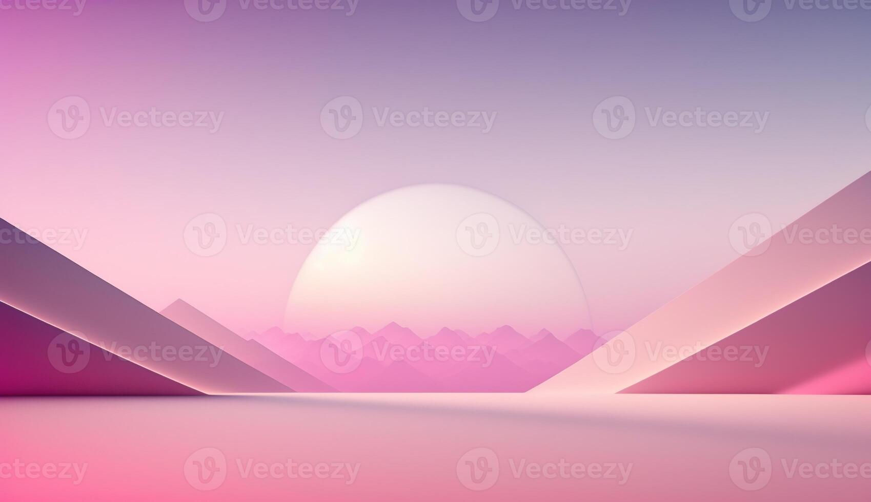 Wallpaper #JmjaGZMBSpphPi3-YRk-174 Generative AI Beautiful Gradient Scene Landscape with Light Pink Color