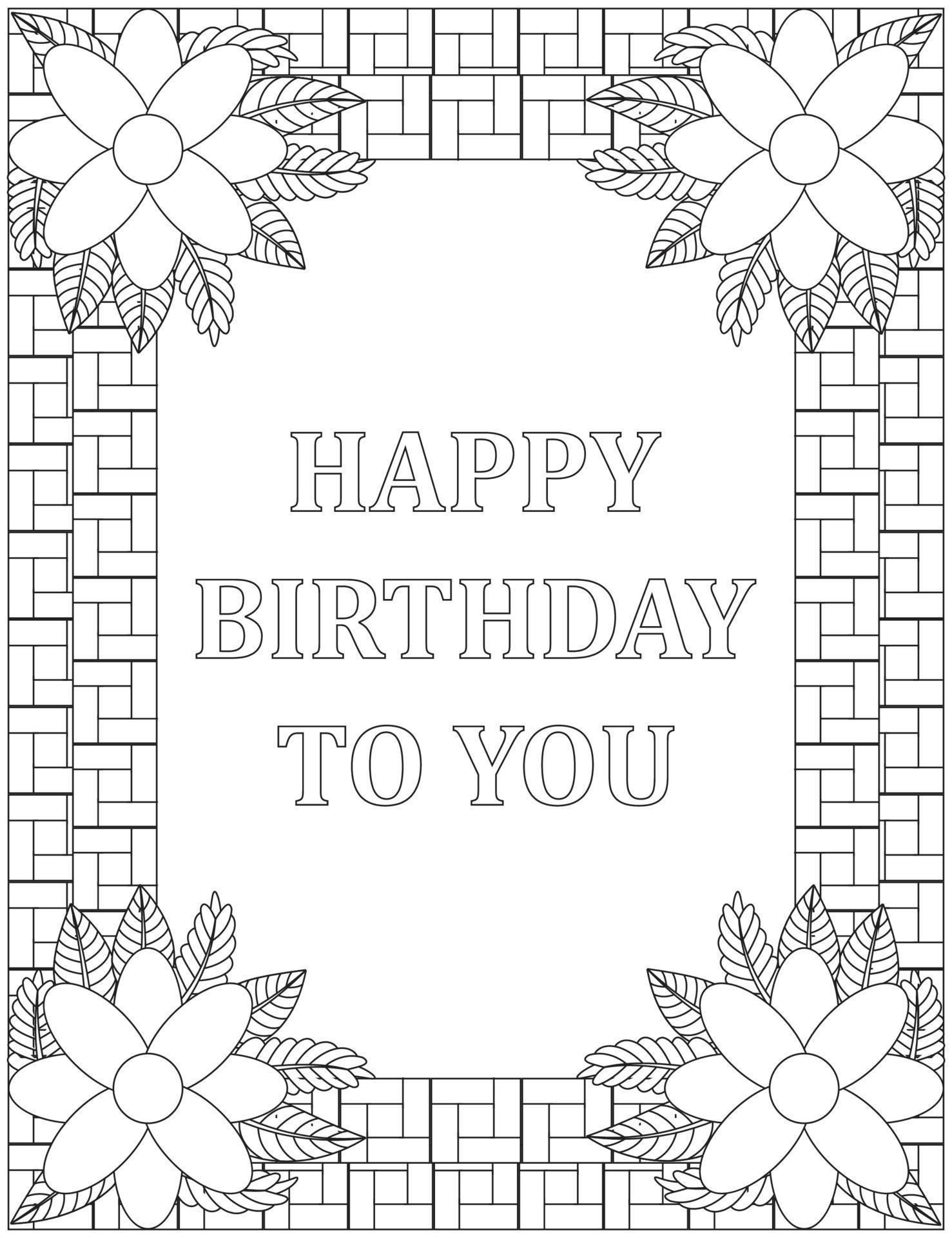 Wallpaper #3DG7NZMB5zzyi_yYq1fz153 Happy Birthday Border Coloring Pages Free Vector 14526629 Vector Art at