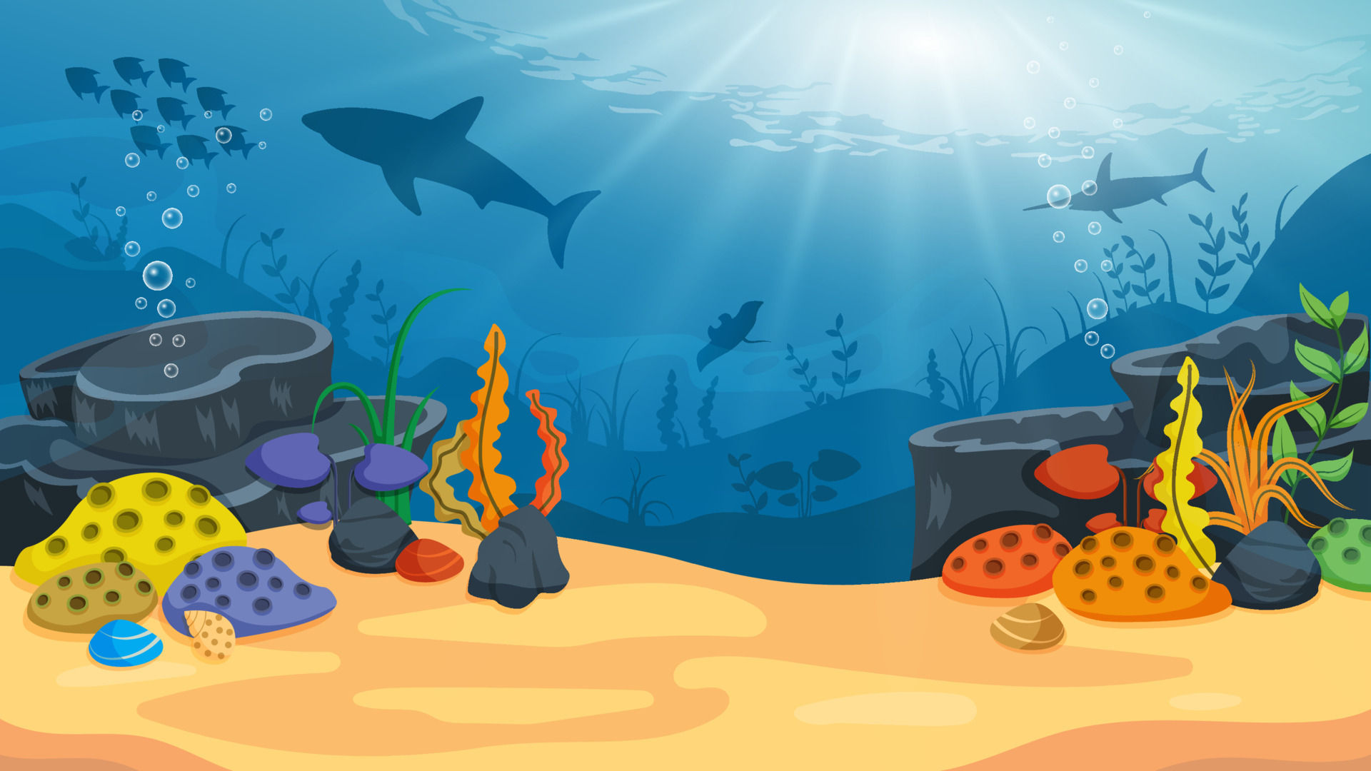 Wallpaper #1mc1CJMBSpphPi3-Ccl711 Underwater Ocean Background 6510172 Vector Art at Vecteezy