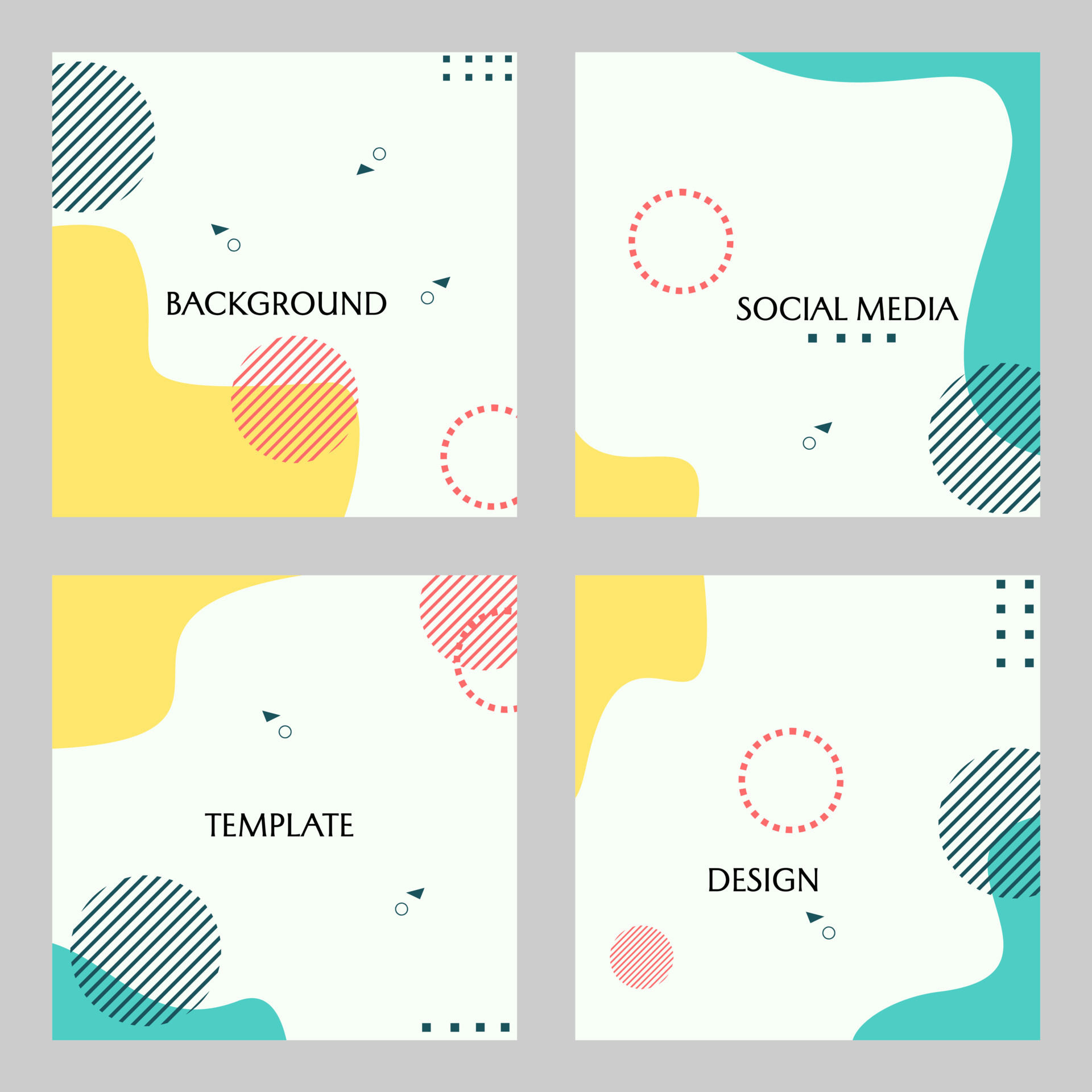 Wallpaper #XR0NLZMBlOZrFDOkqs4j106 Set of Modern and Minimalist Style Social Media Post Templates Blue