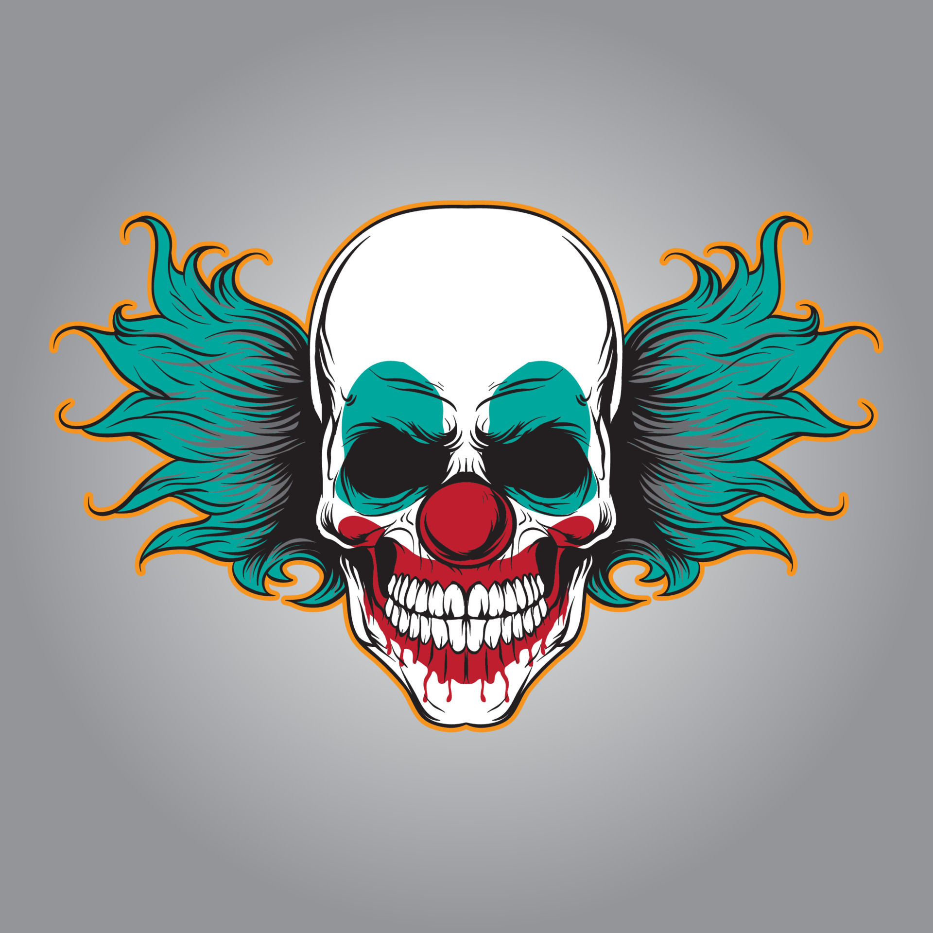 Wallpaper #dwO7YpMBpyOg8YnEENNL17 Clown Skull Vector Art Icons and Graphics for Free Download