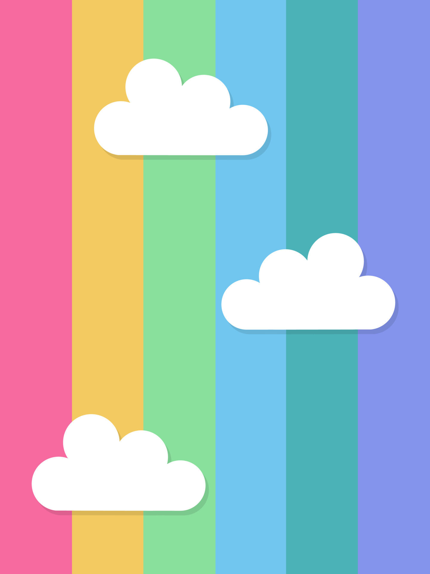 Wallpaper #_2eP9ZIBSpphPi3-1n_c112 White Clouds on the Background of the Rainbow Rainbow Wallpaper