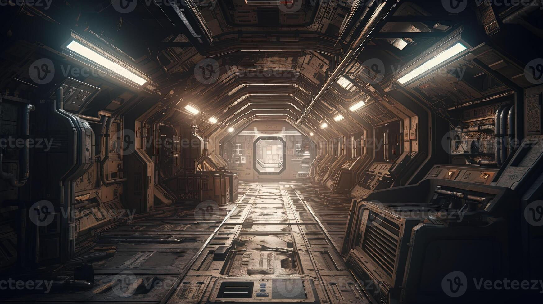 Wallpaper #8miAIJMBSpphPi3-mS3Z29 Abandoned Spaceship Station Digital Art Illustration 23432270 Stock