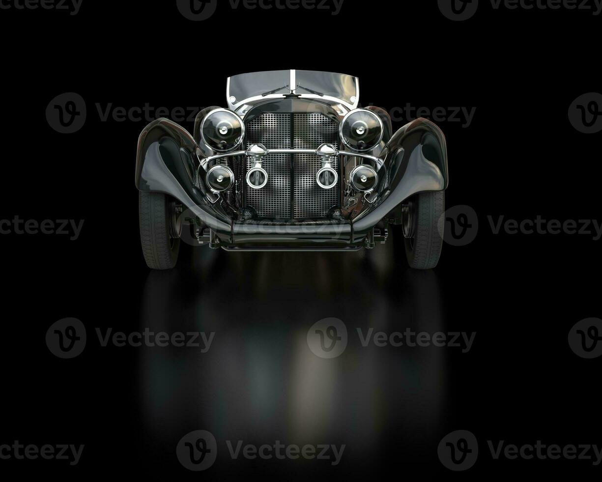 Wallpaper #pu8_S5MBMN-XEVvVRzrU207 Black Vintage Car Front View Blurred Reflection 31193453 Stock