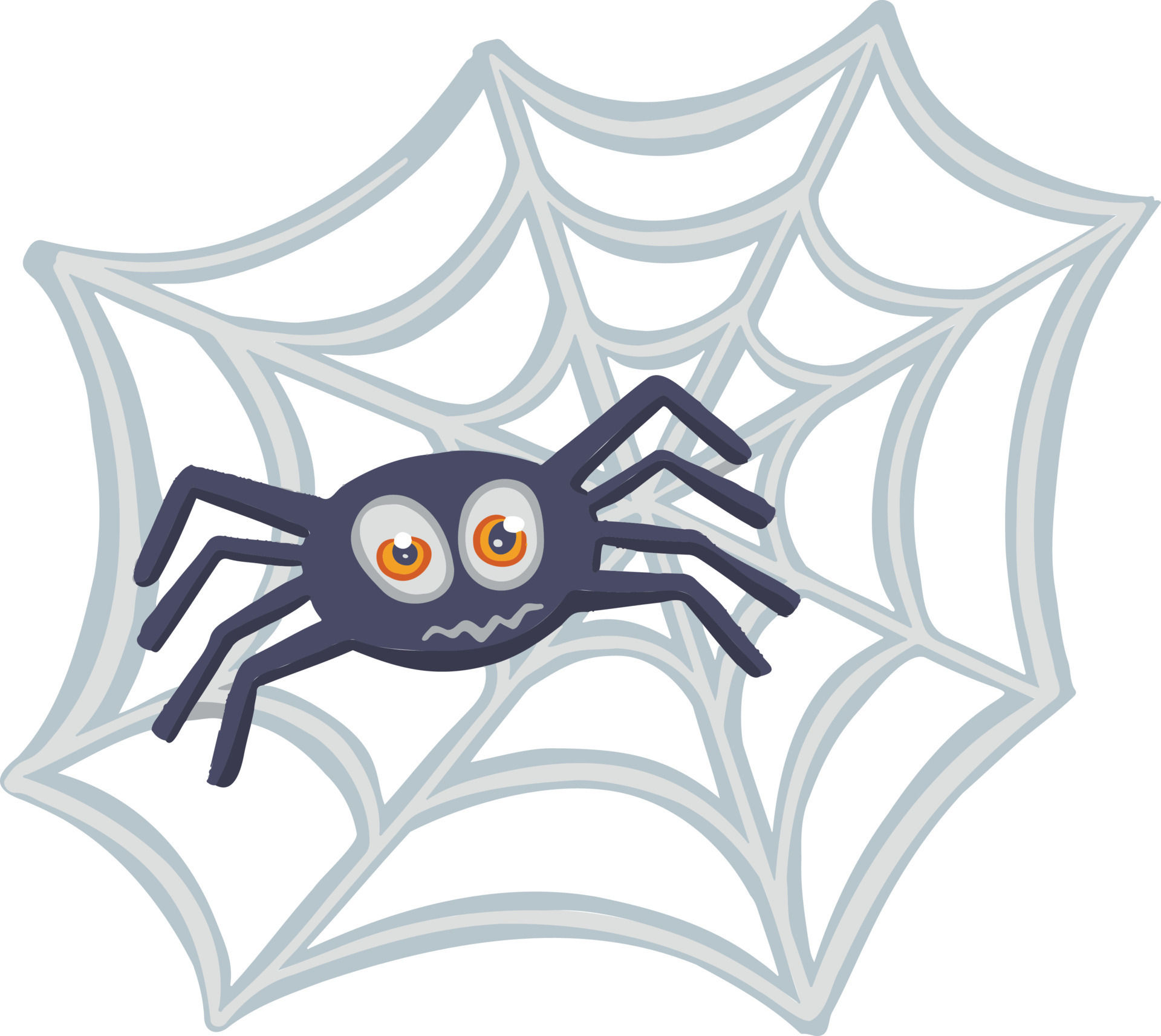 Wallpaper #zGexDZMBSpphPi3-sebl110 Spider on Web Cute Halloween Cartoon Character 11400447 Vector Art at