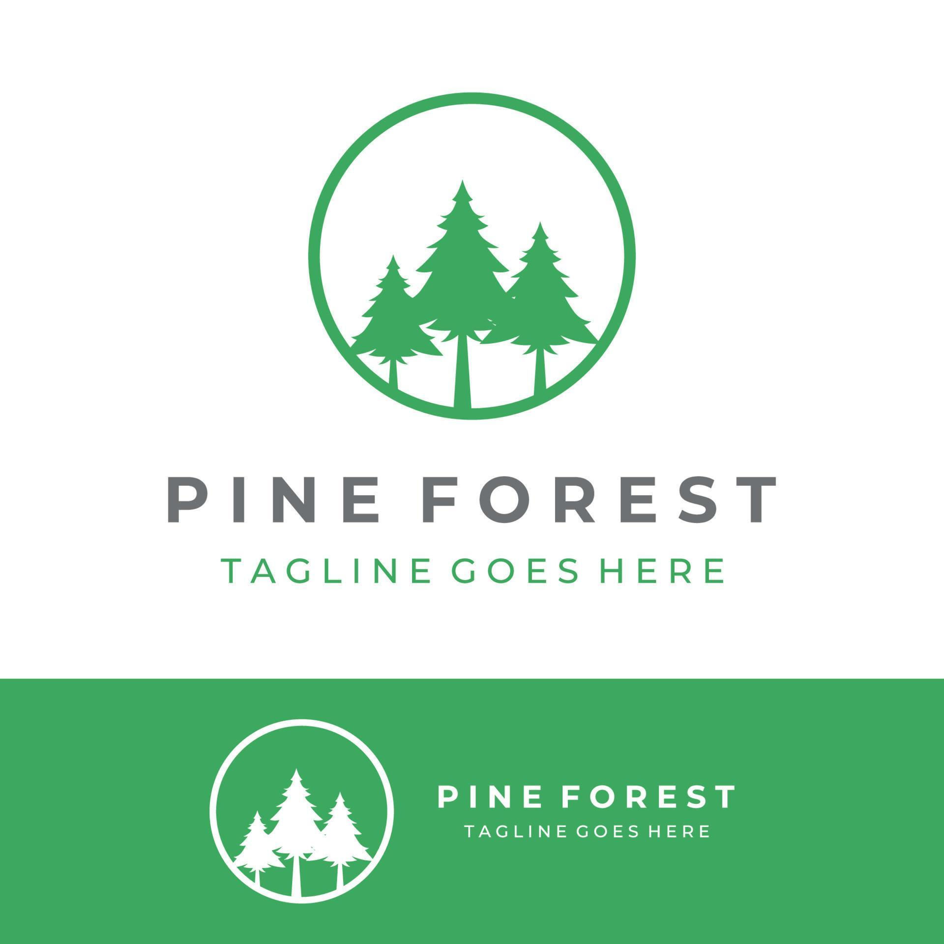 Wallpaper #BGdQC5MBSpphPi3-qtkV284 Creative Abstract Pine Tree and Pine Forest Logo Template Design