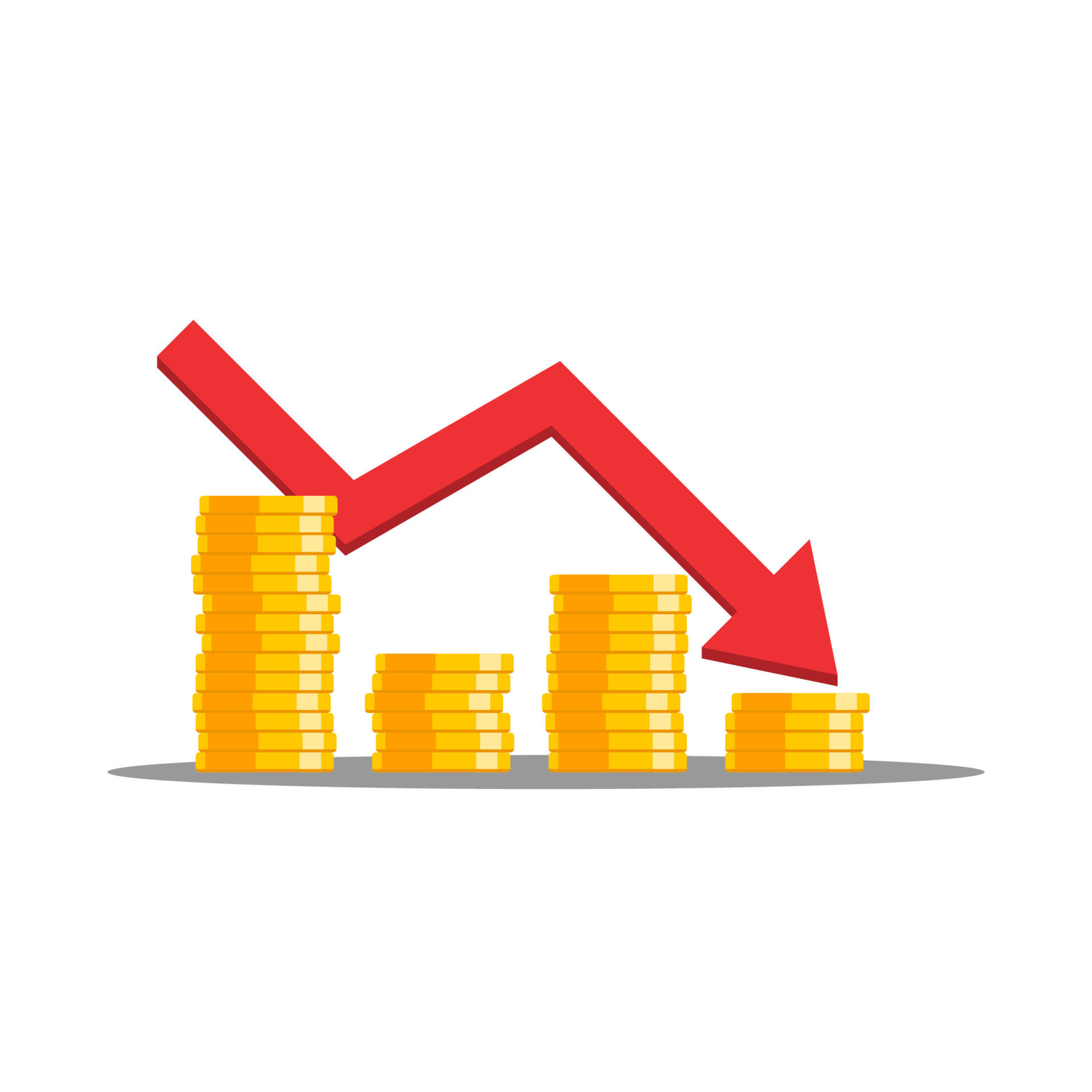 Wallpaper #h2cBEZMBSpphPi3-oPVg163 Gold Coins Price Down Red Graph Shadow Icon Vector Isolated Price