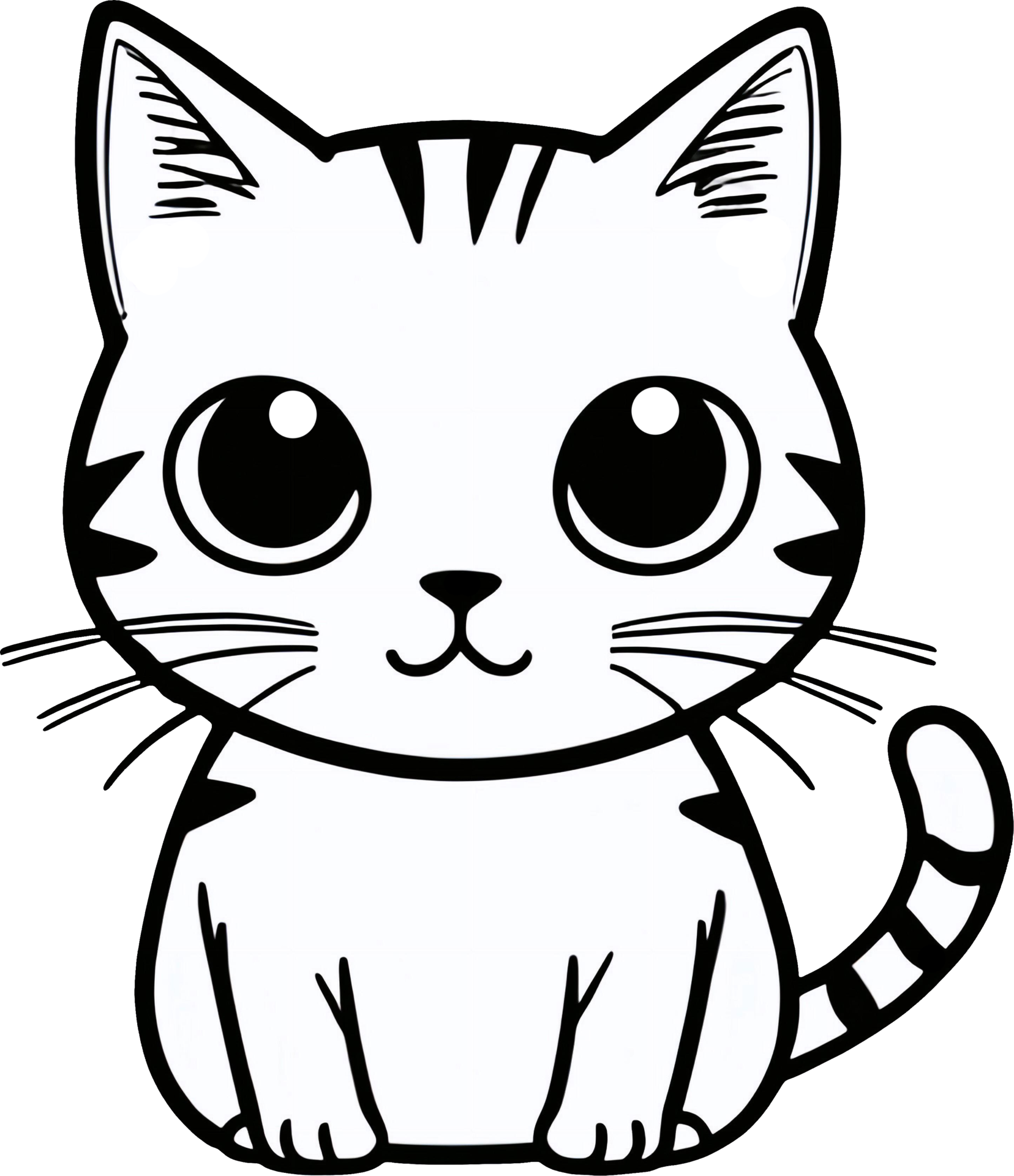 Wallpaper #WGjGFZMBSpphPi3-rwmL344 A Close Up of a Black and White Cat Drawing a Round Minimalist Behind