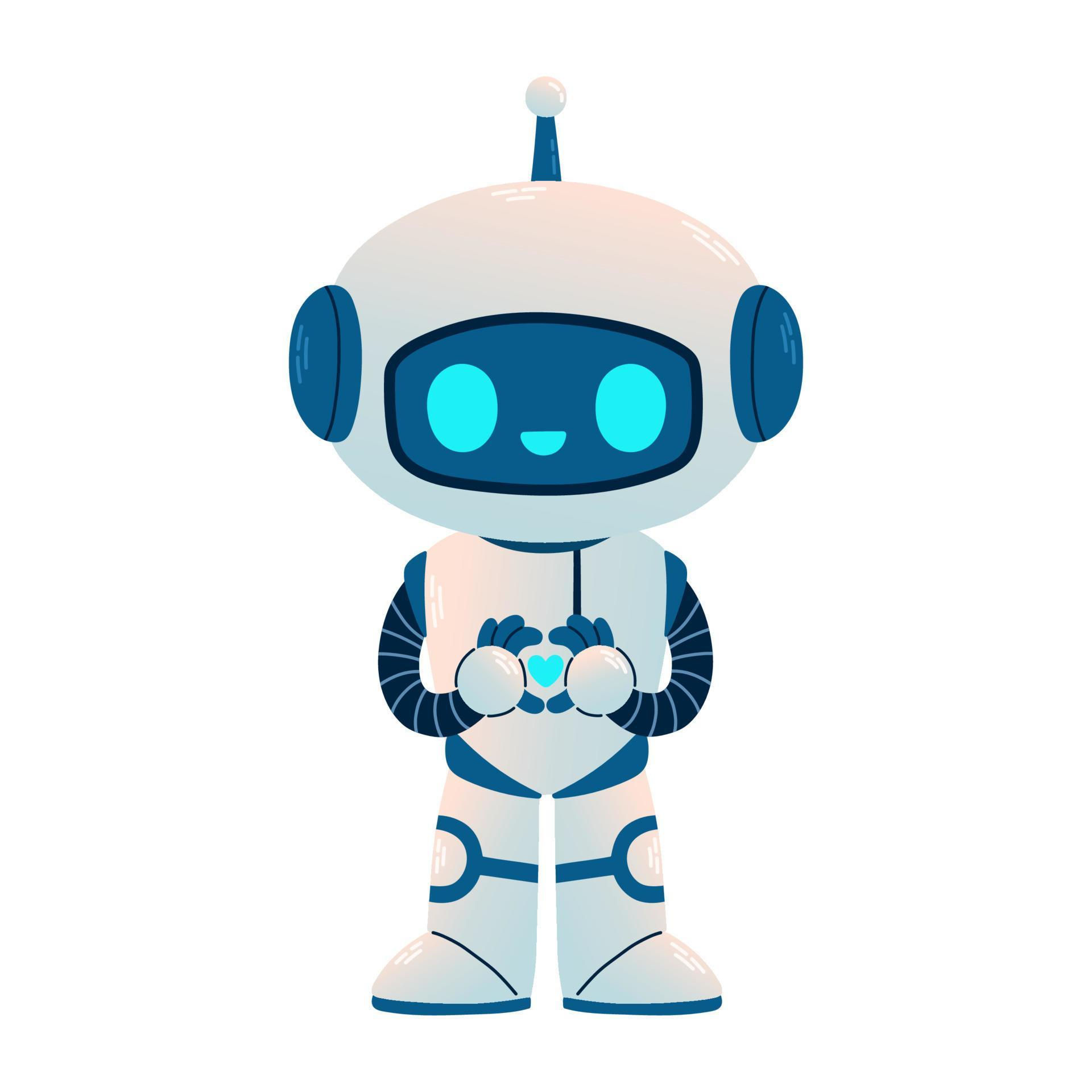 Wallpaper #q8kYjZcB-VVLIetlw2nT70 Lindo Robot Con Corazon Vector Aislado Del Concepto De Tecnologia De