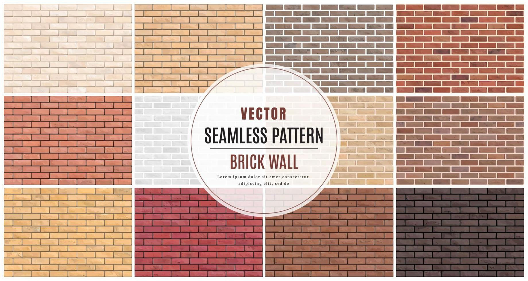 Wallpaper #UmdW6pIBSpphPi3-sUax368 Block Brick Wall Seamless Pattern Collection Set Texture Background