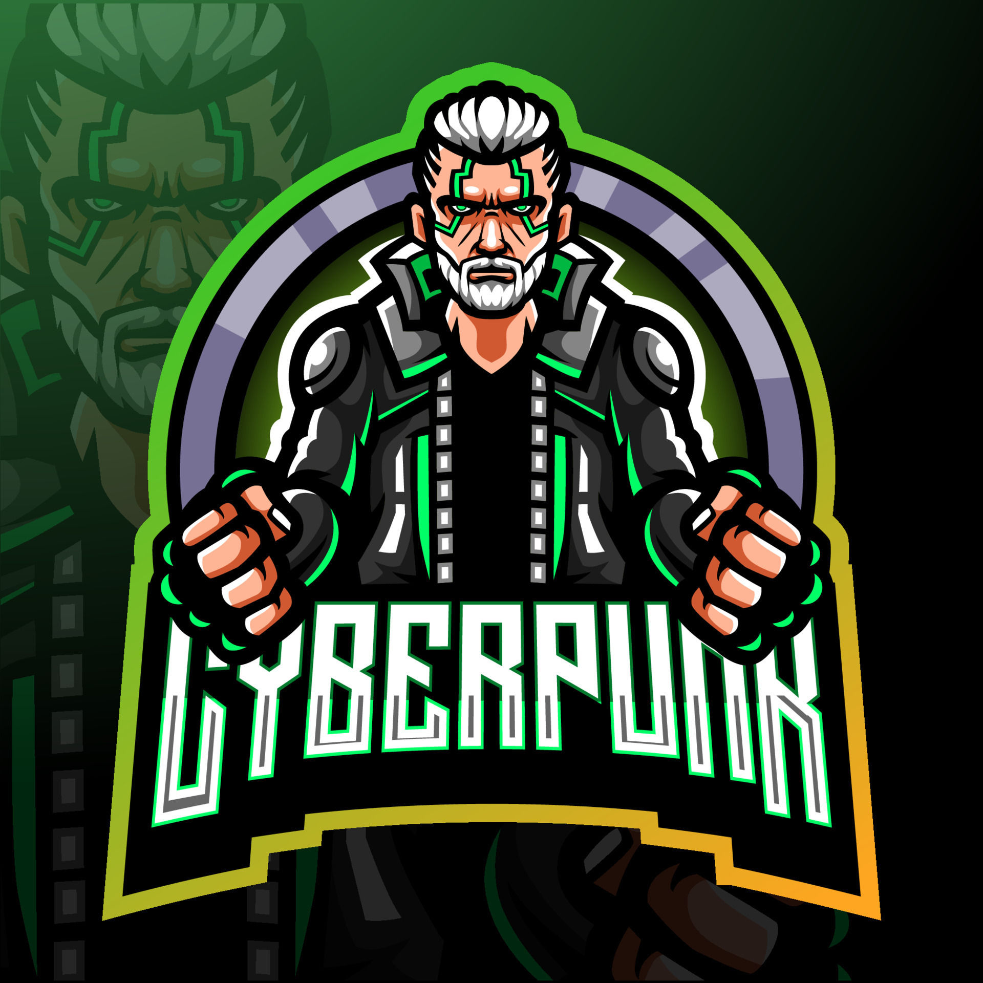 Wallpaper #sQD65I4BSdW8dNoumQum5 Cyber Punk Mascot Esport Logo Design 10873748 Vector Art at Vecteezy