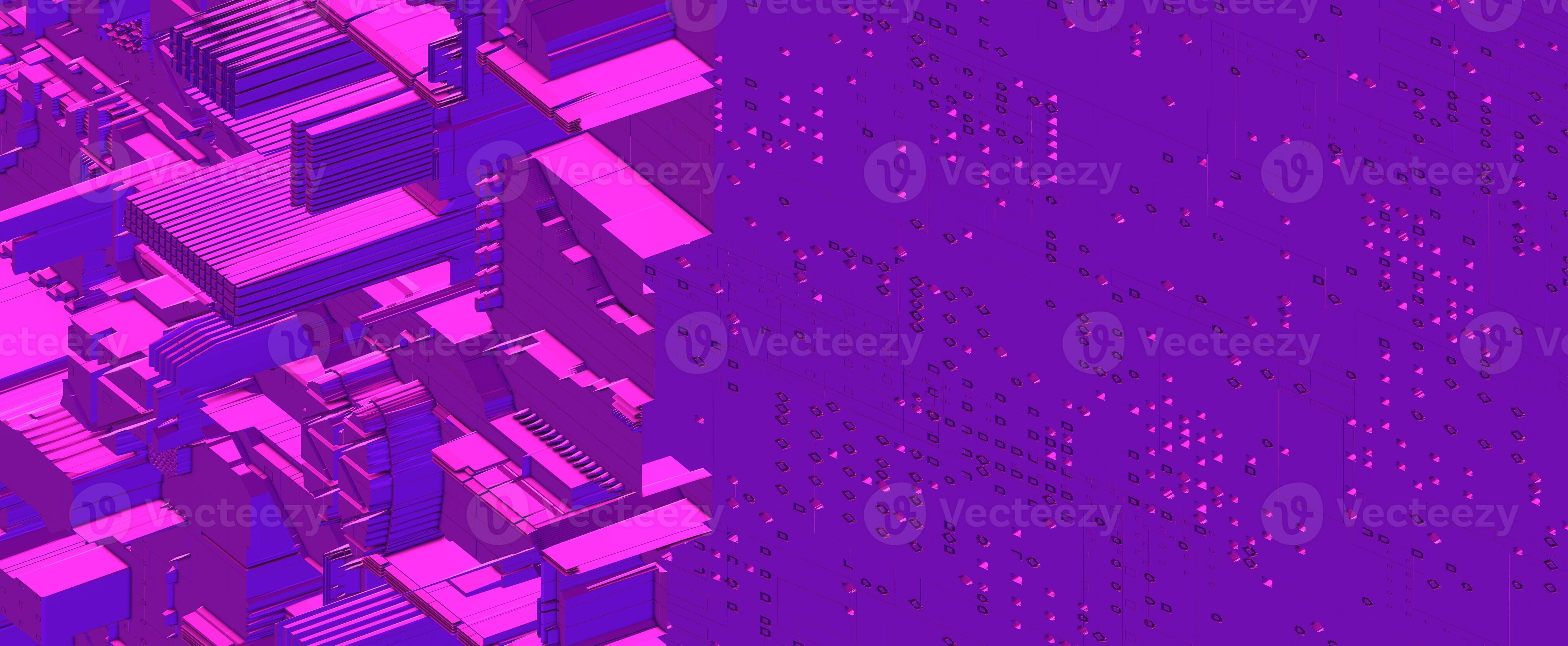 Wallpaper #OIJoQJMB0GiFKesM7cHZ8 Purple Techno Cyber Background Pink Digital Surfaces with 3D Render