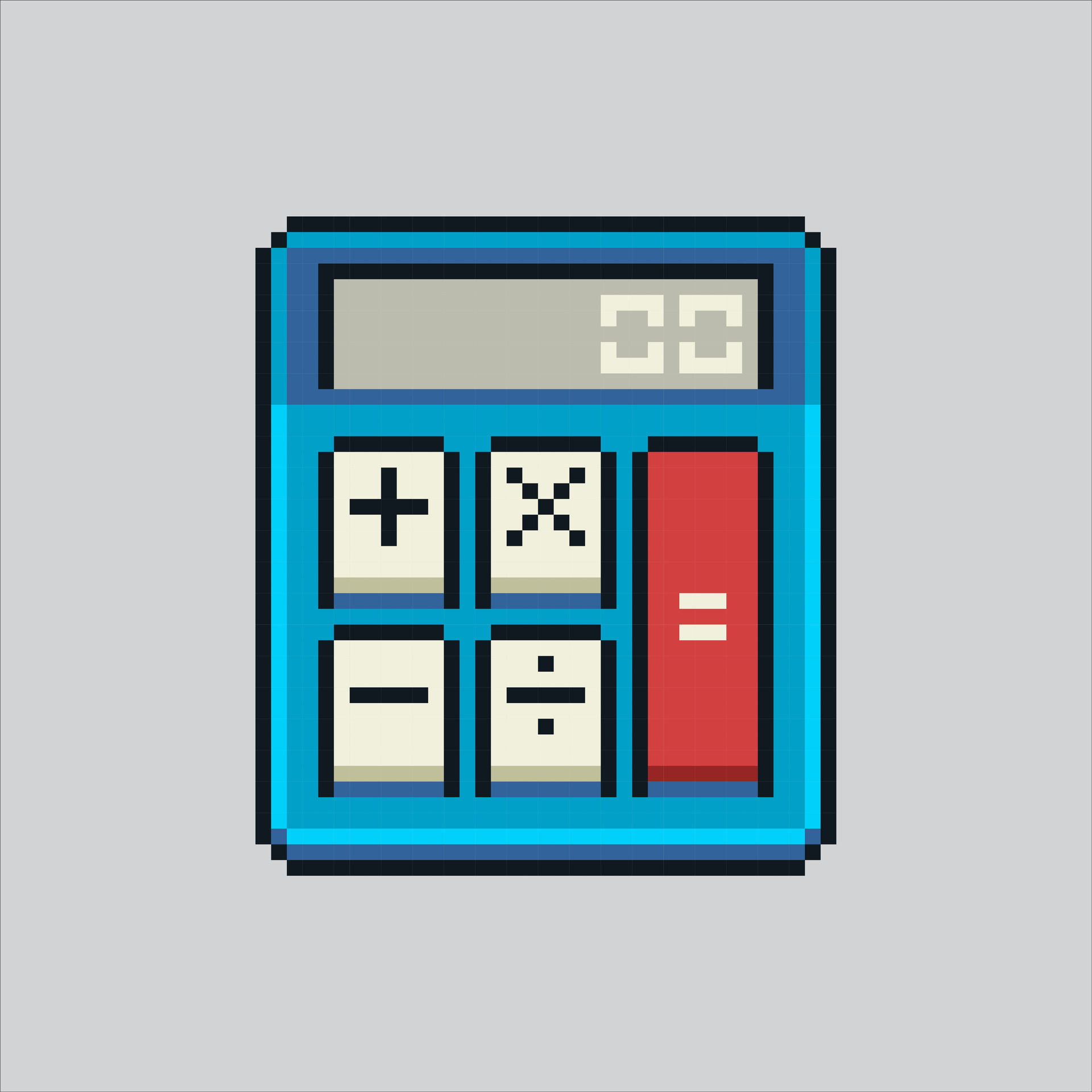 Wallpaper #XmepBpMBSpphPi3-QcIQ6 Pixel Art Illustration Calculator Pixelated Calculator Math