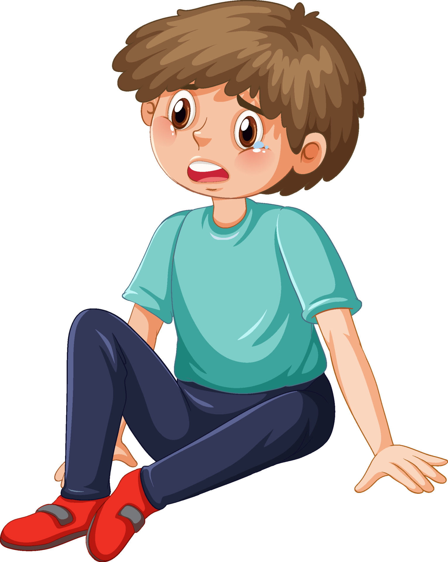 Wallpaper #q2eP65IBSpphPi3-00yX223 Young Man with Crying Face Cartoon Character 12495573 Vector Art at