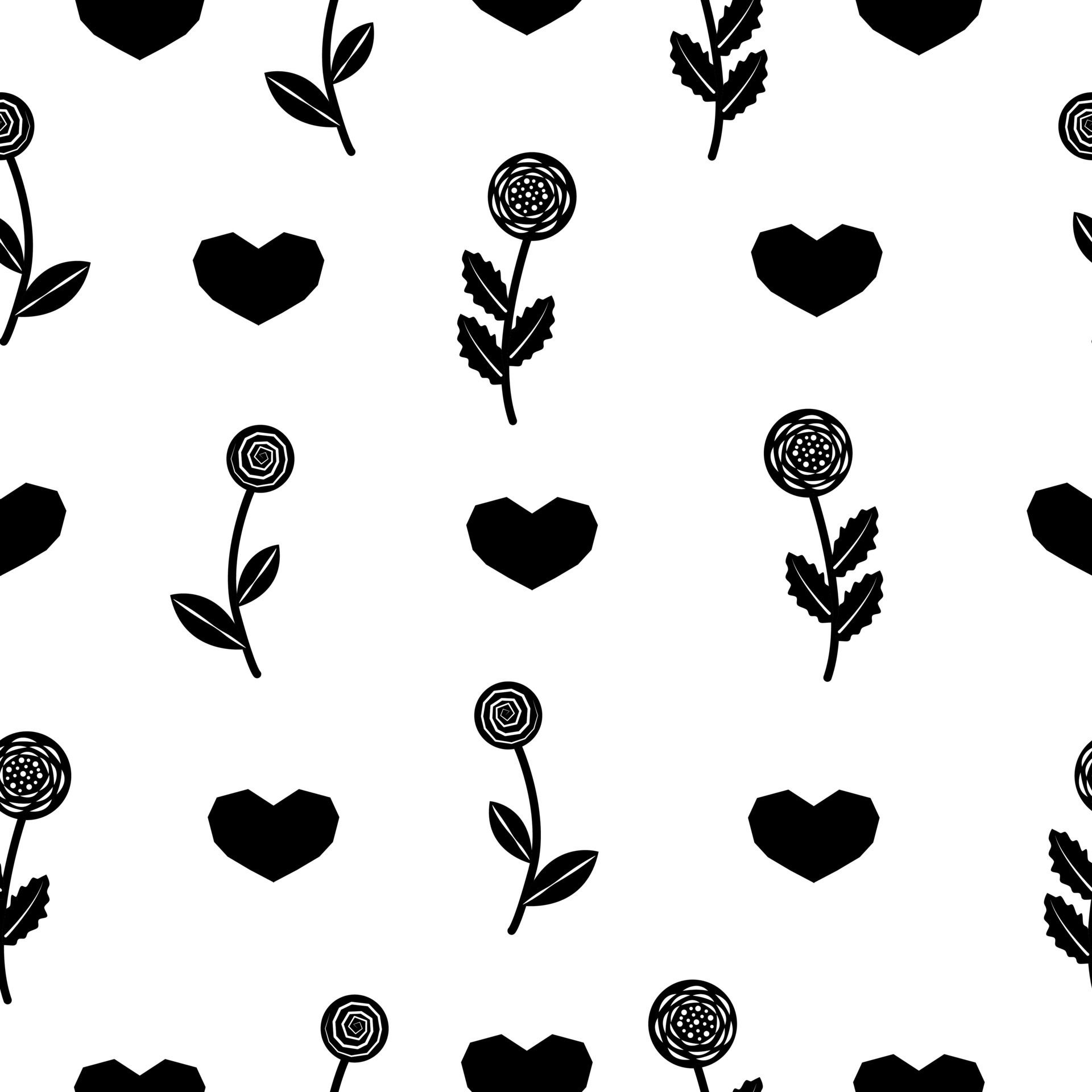 Wallpaper #Tmd395IBSpphPi3-tobx347 Flowers and Hearts Seamless Pattern 7701506 Vector Art at Vecteezy