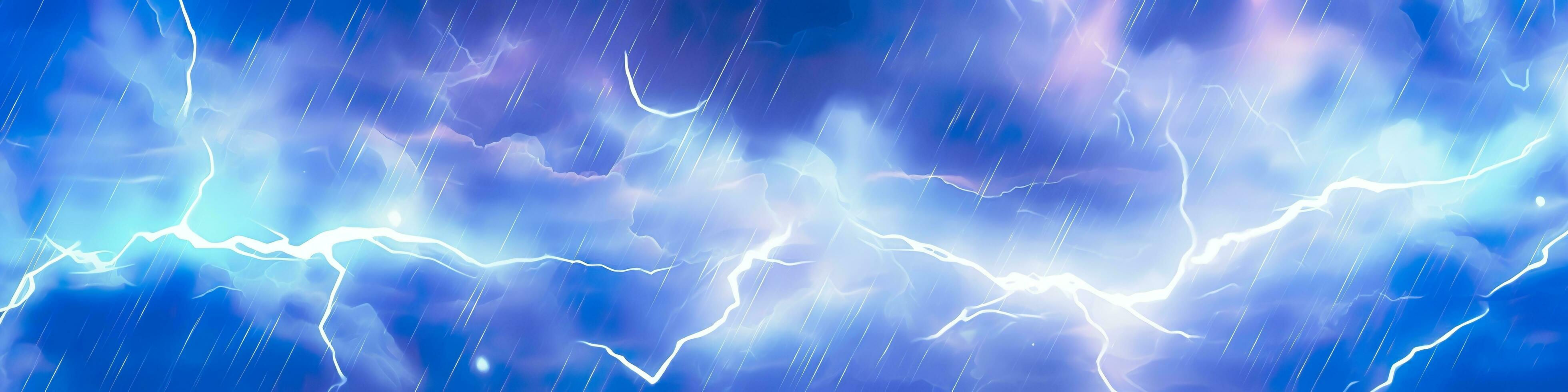 Wallpaper #cmfBCZMBSpphPi3-JdGy238 Anime Horizontal Blue Lightning Background Anime Cartoon Light Colors