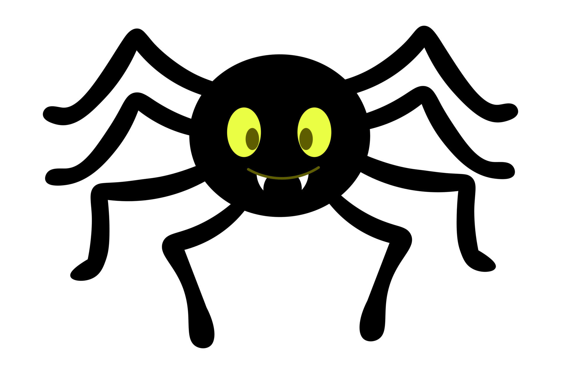 Wallpaper #zGexDZMBSpphPi3-sebl132 Spider Silhouette Cute Toothy Vector Illustration a Clever Hunter