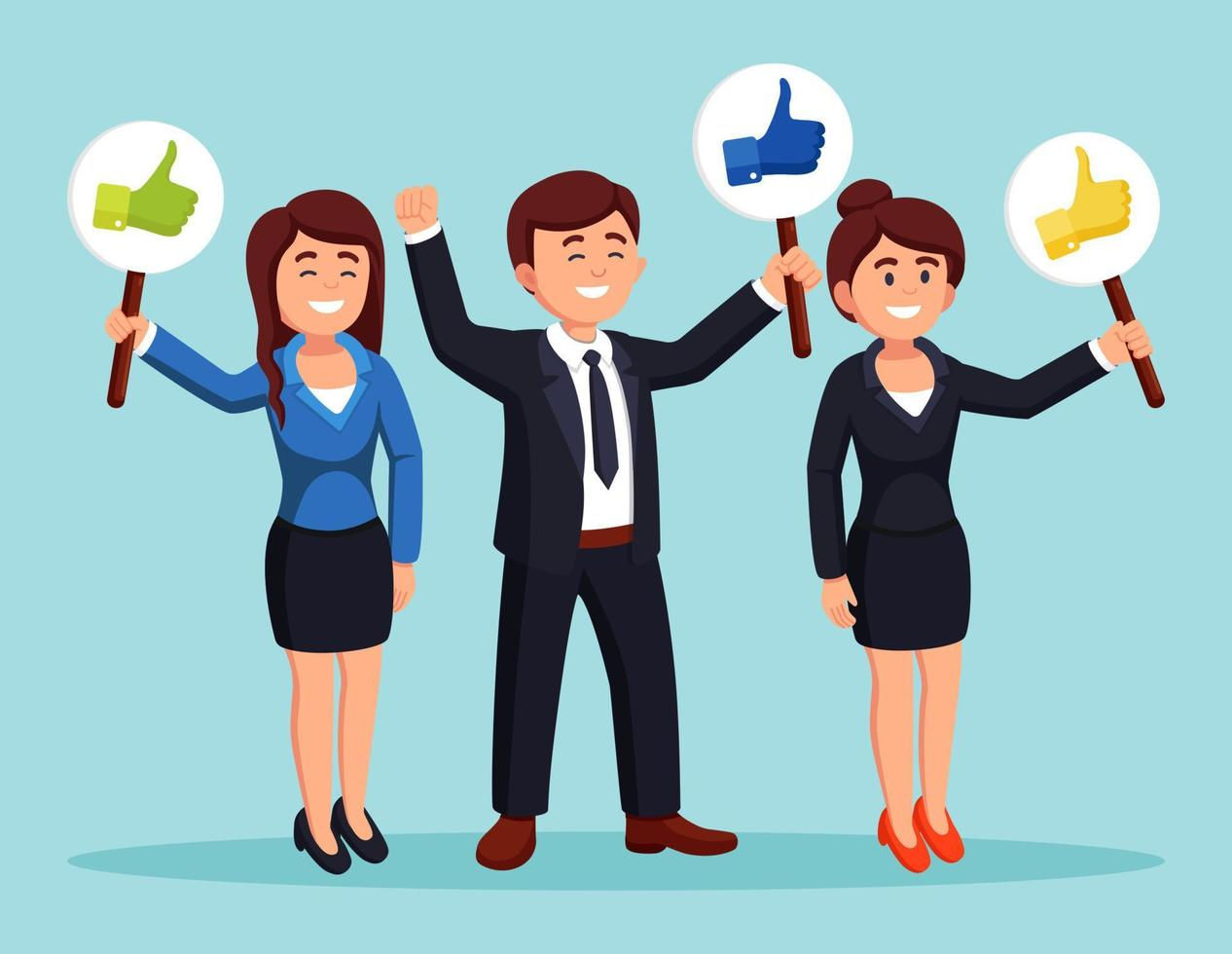 Wallpaper #4-qRVZMBlwTYPL18wQ07405 Group of Business People with Thumbs Up Social Media Good Opinion
