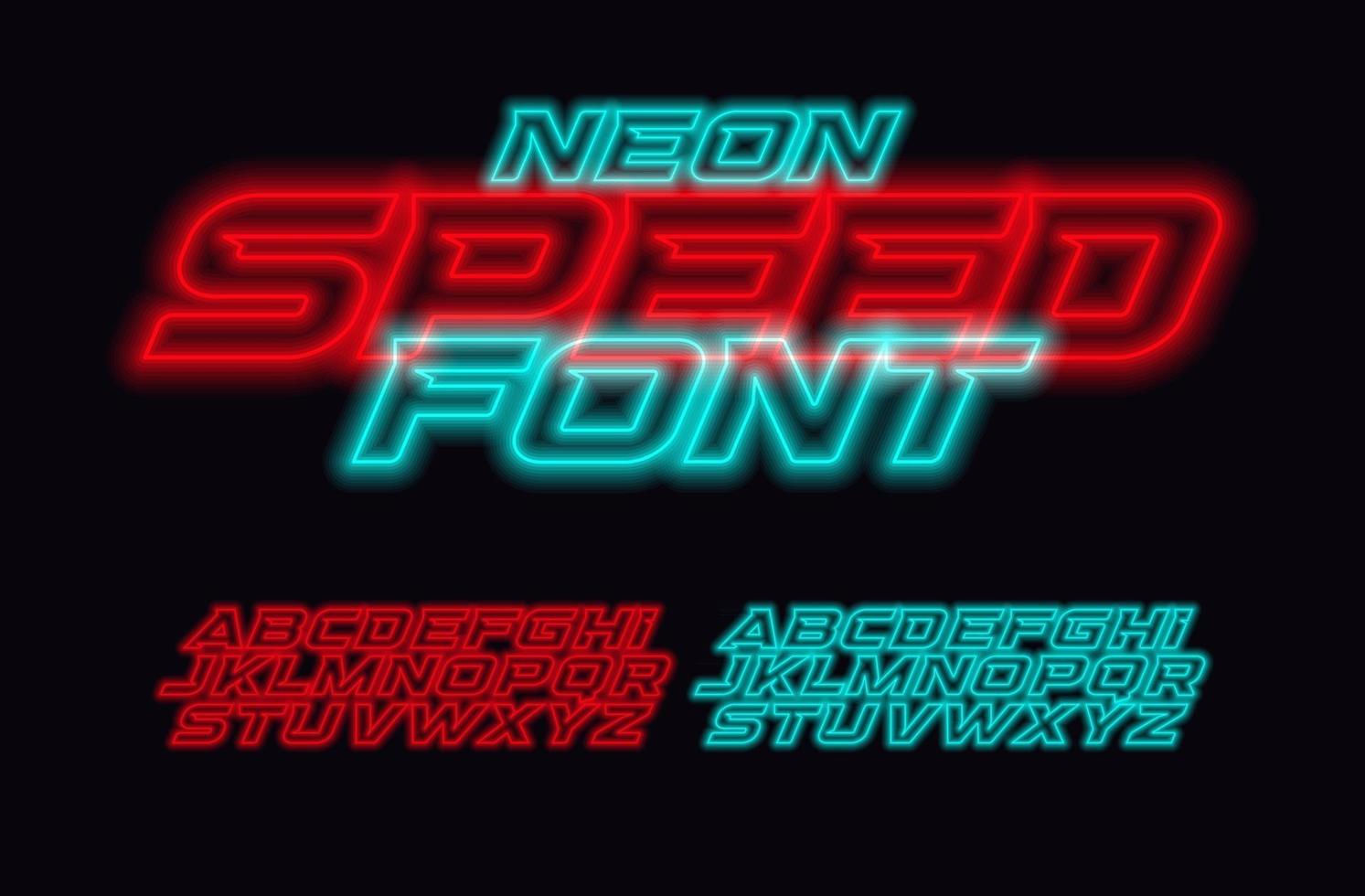 Wallpaper #mOp5VZMBlwTYPL18HA2o190 Neon Speed Letters Set Red and Blue Race Font Cyberpunk Italic Bold