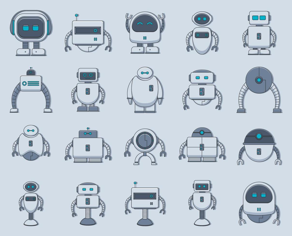Wallpaper #vWdm9pIBSpphPi3-zYNc74 Robot Line Filled Illustration 13454847 Vector Art at Vecteezy