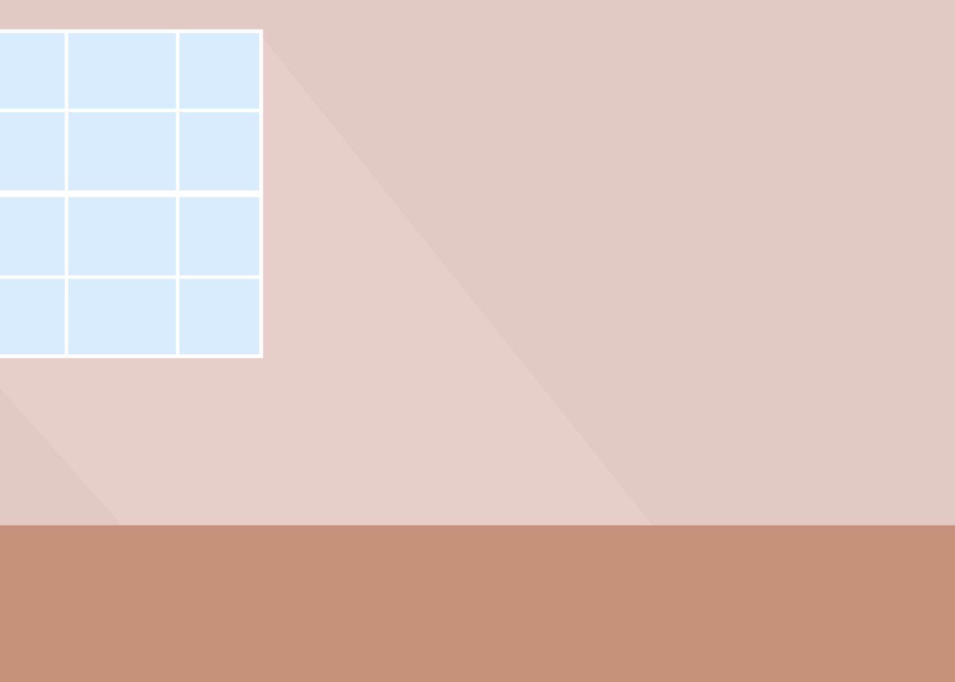 Wallpaper #MWcjC5MBSpphPi3-X9jd352 Empty Room with Window Flat Color Vector Illustration Apartment Lit by