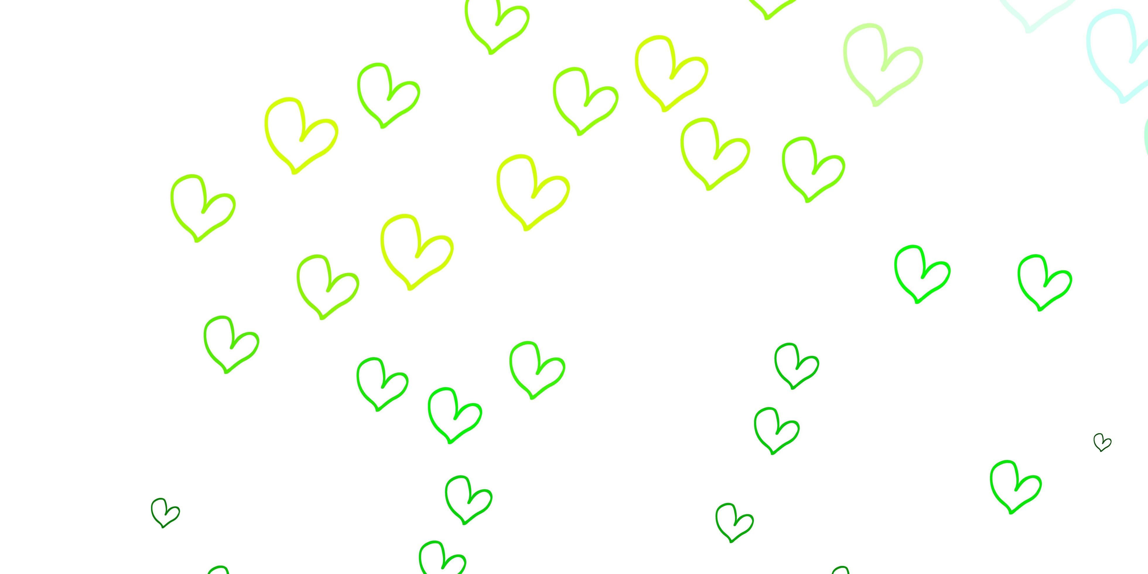 Wallpaper #Tmd395IBSpphPi3-tobx87 Light Green Yellow Vector Pattern with Colorful Hearts 1866567 Vector