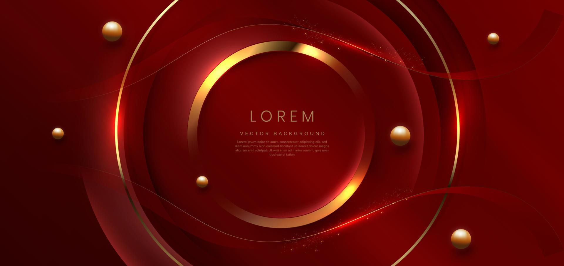 Wallpaper #nOp8V5MBlwTYPL186RF163 Gold Circle Frame Luxury on Red Elegant Background with Lighting Effect