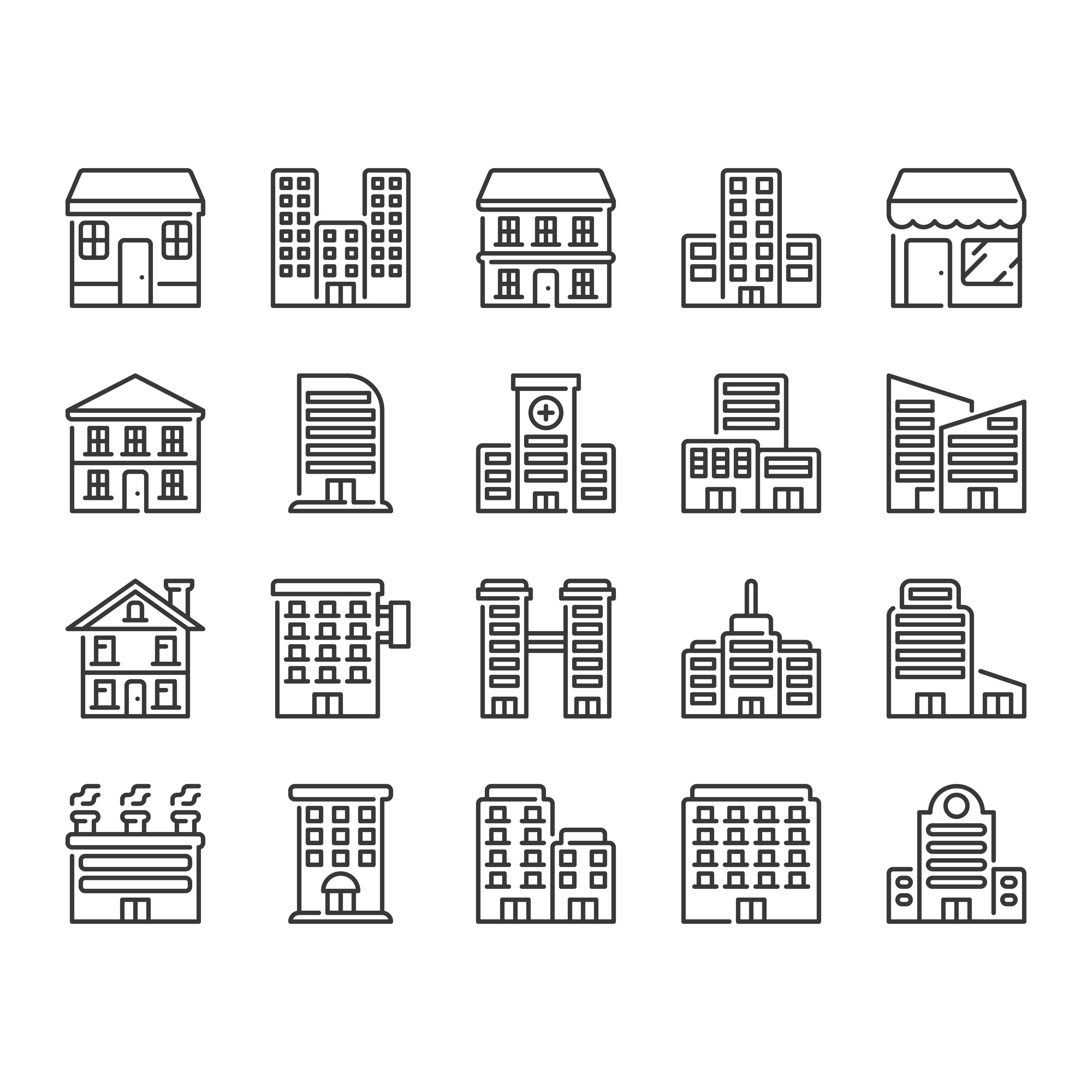 Wallpaper #dmfr65IBSpphPi3-5U-B157 Building Icon Set 684143 Vector Art at Vecteezy