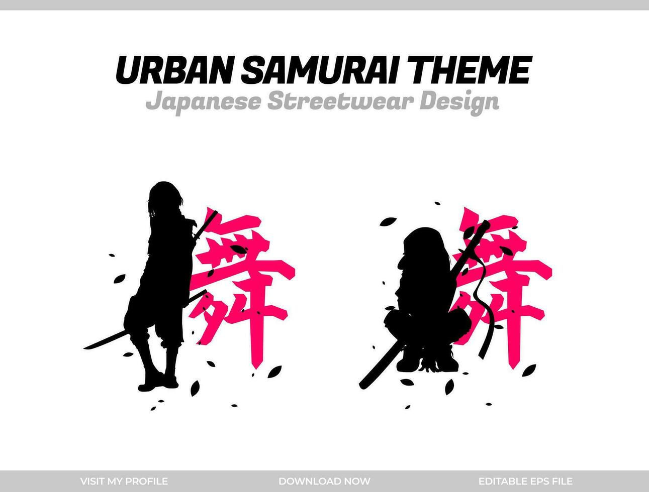 Wallpaper #C2cfDZMBSpphPi3-T-MG376 Urban Samurai Samurai Vector Silhouette for Design T Shirt Concept
