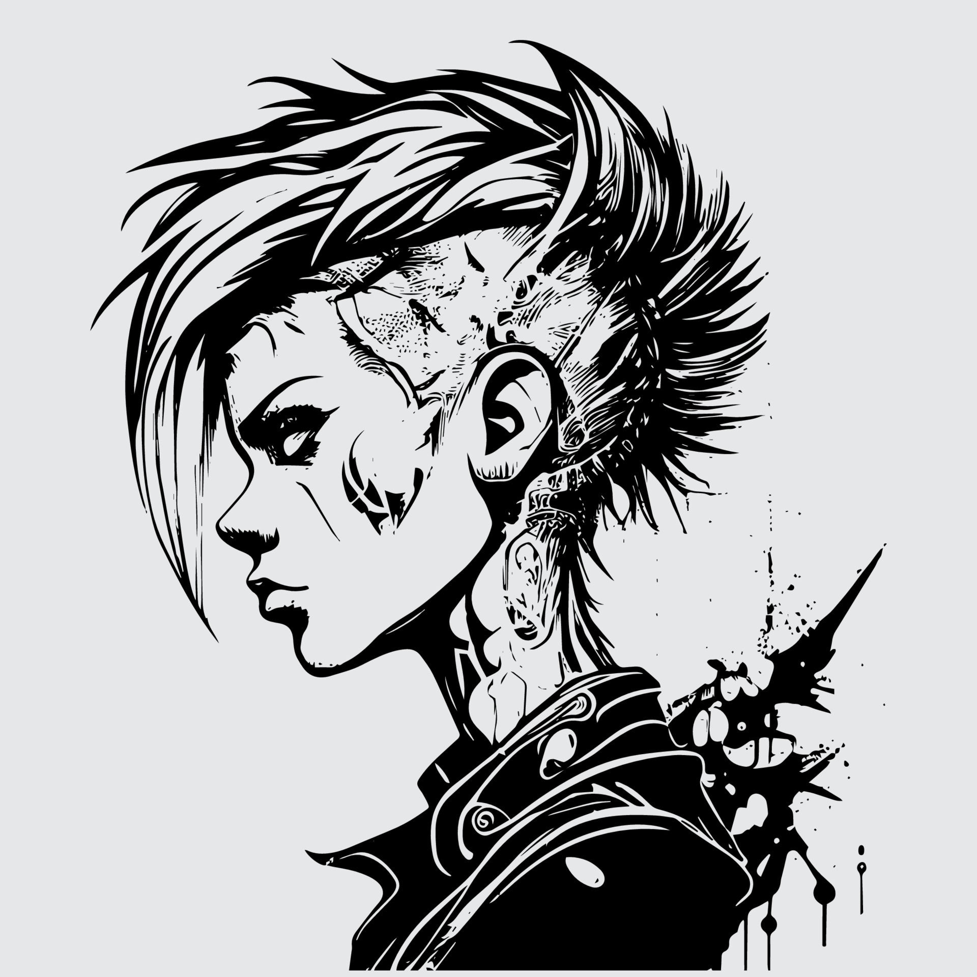 Wallpaper #bW3saJcBycdYOYFTwHAK40 Rebel with a Cause the Fierce Attitude of Punk Girl Illustrations