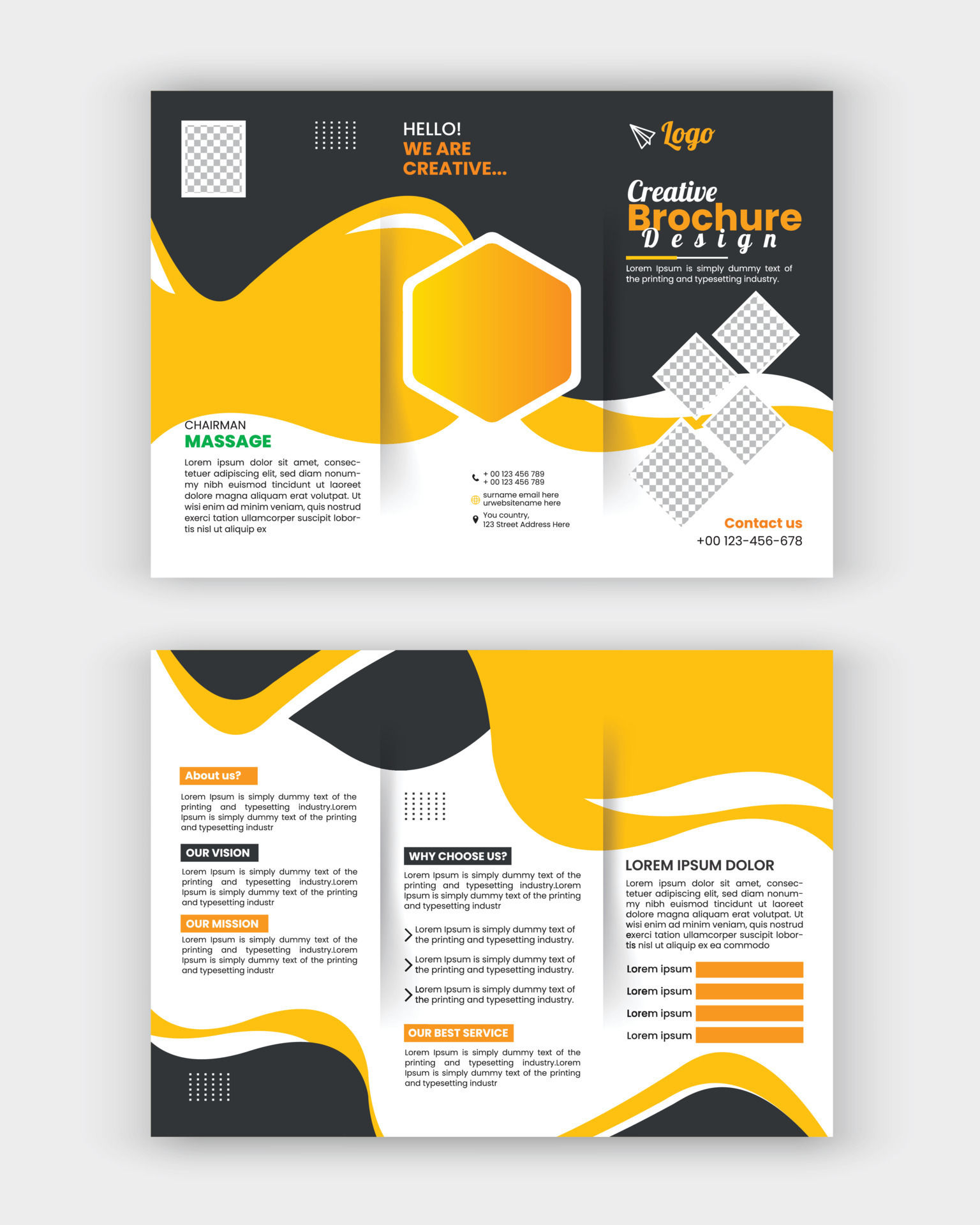 Wallpaper #XR0NLZMBlOZrFDOkqs4j46 Business Brochure Template in Tri Fold Layout Corporate Design Leaflet