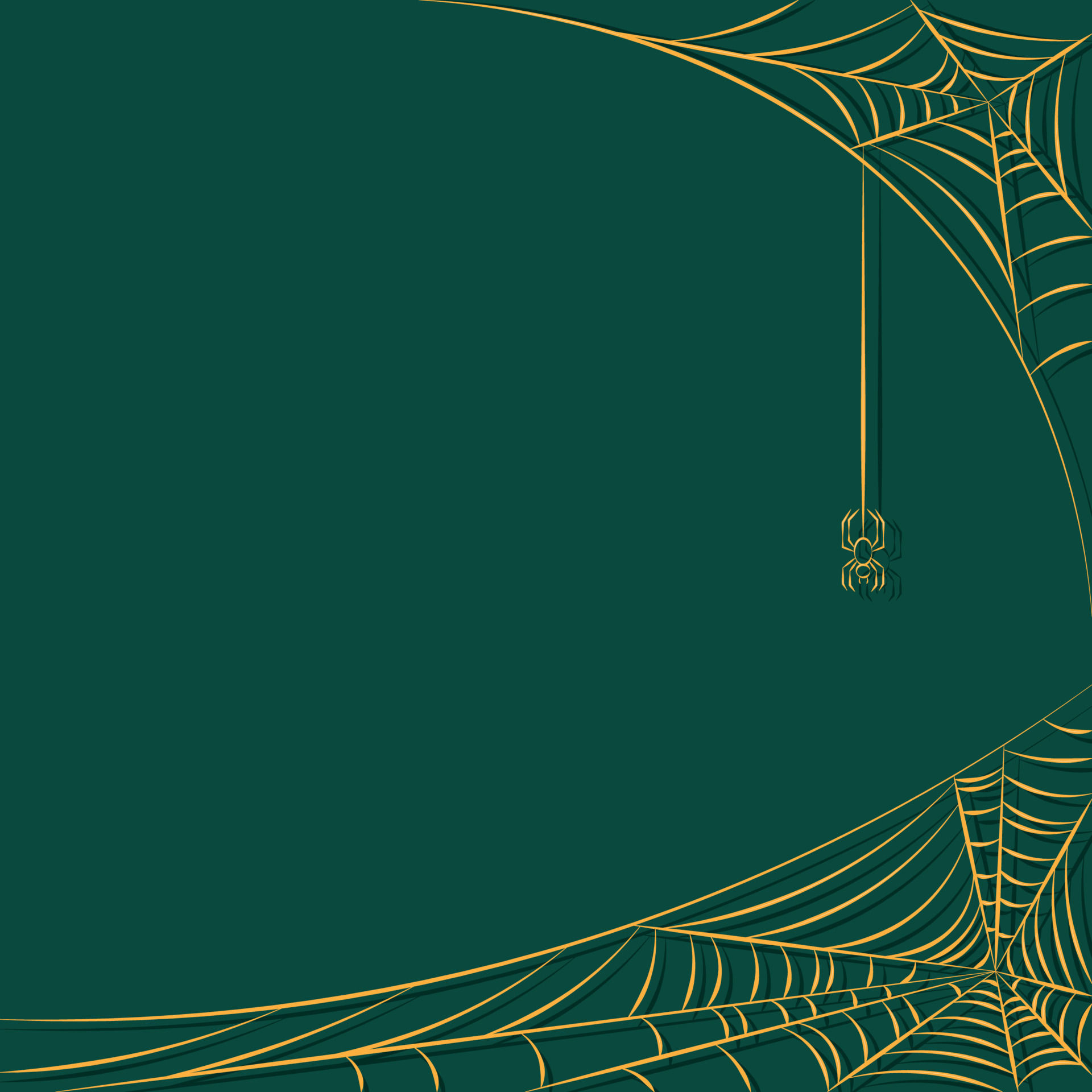 Wallpaper #dmc-DJMBSpphPi3--N2q255 Golden Mockup Spider Web on Dark Green Background Vector Illustration