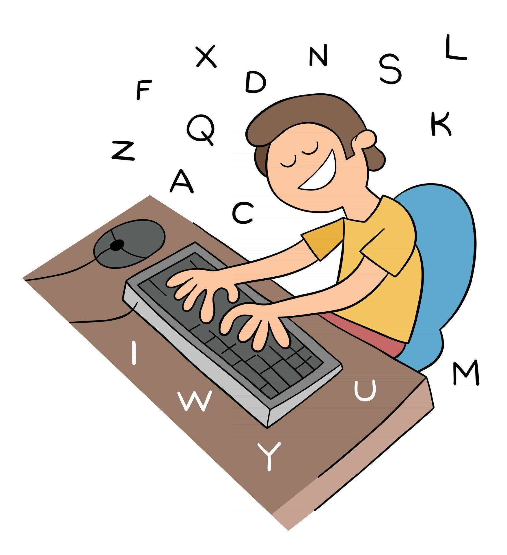 Wallpaper #7BmiKo8BtGB6xQ78UYsV59 Typing Keyboard Cartoon